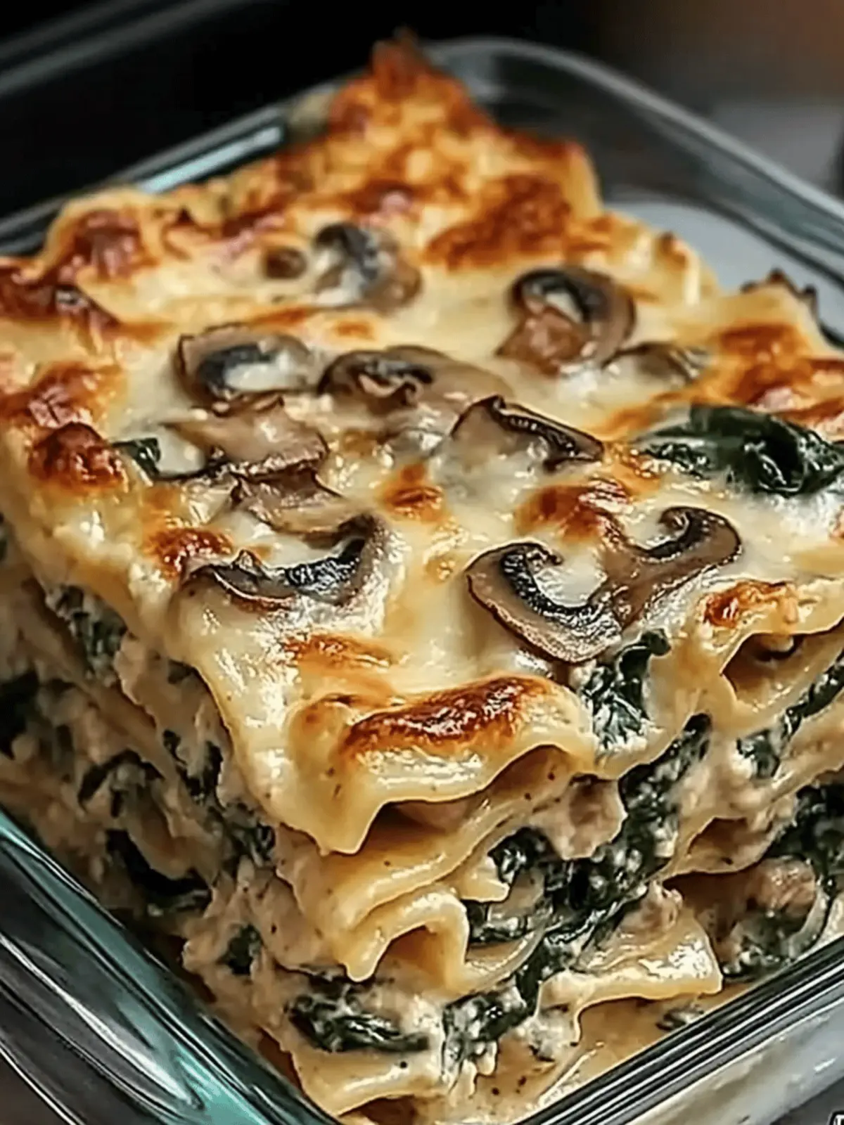 Creamy Spinach Mushroom Lasagna - Comfort in Every Layer 2 Creamy Spinach Mushroom Lasagna