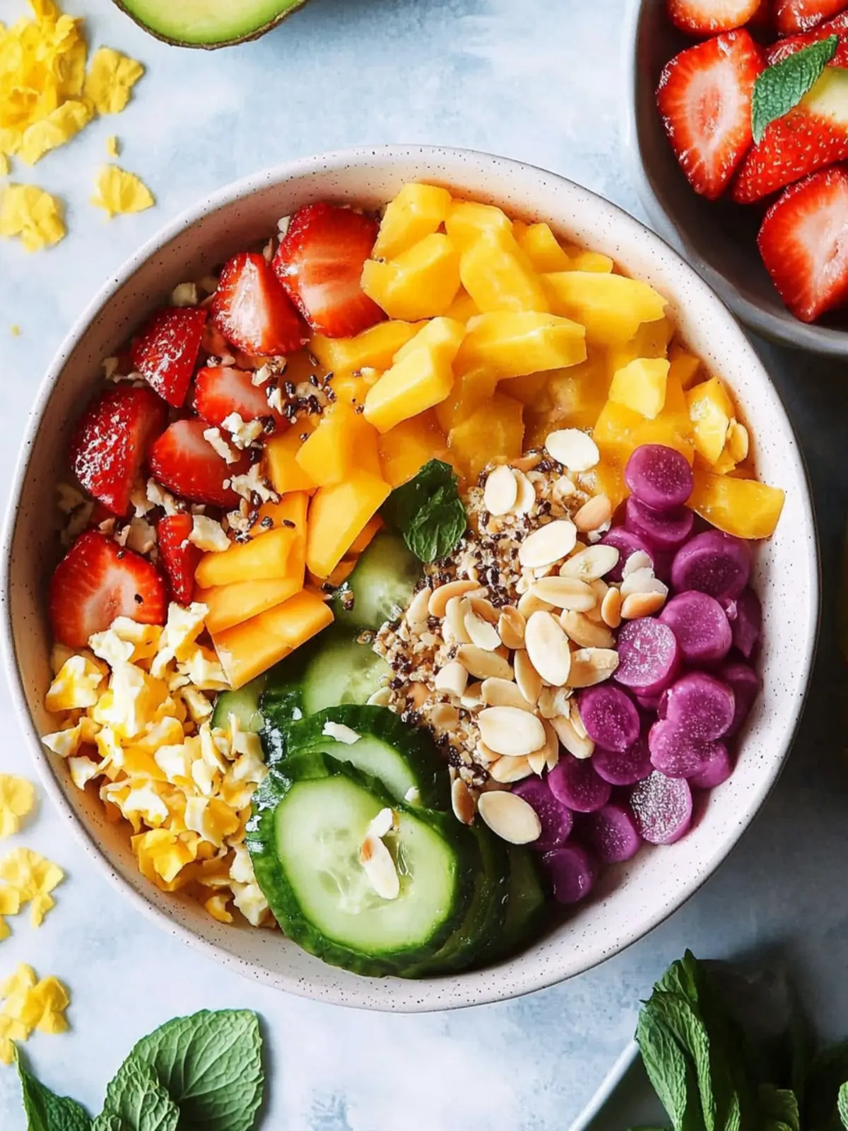 Colorful Rainbow Bowl with Creamy Tahini Dressing Delight 3 Rainbow Bowl