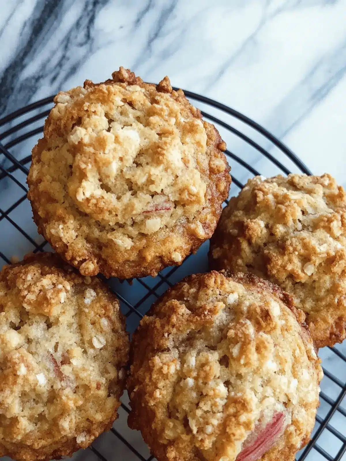 Zesty Lemon Rhubarb Spelt Muffins with Crunchy Streusel 3 Lemon Rhubarb Spelt Muffins with Streusel
