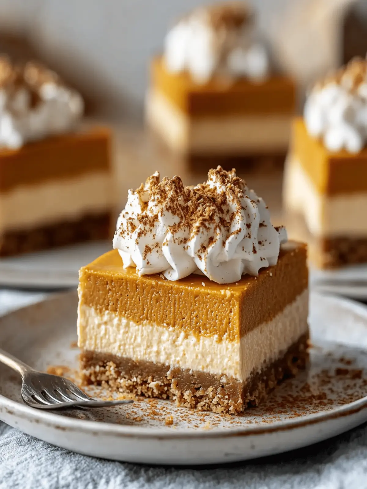 Delicious No Bake Pumpkin Cheesecake Bars for Effortless Fall Treats 4 No Bake Pumpkin Cheesecake Bars