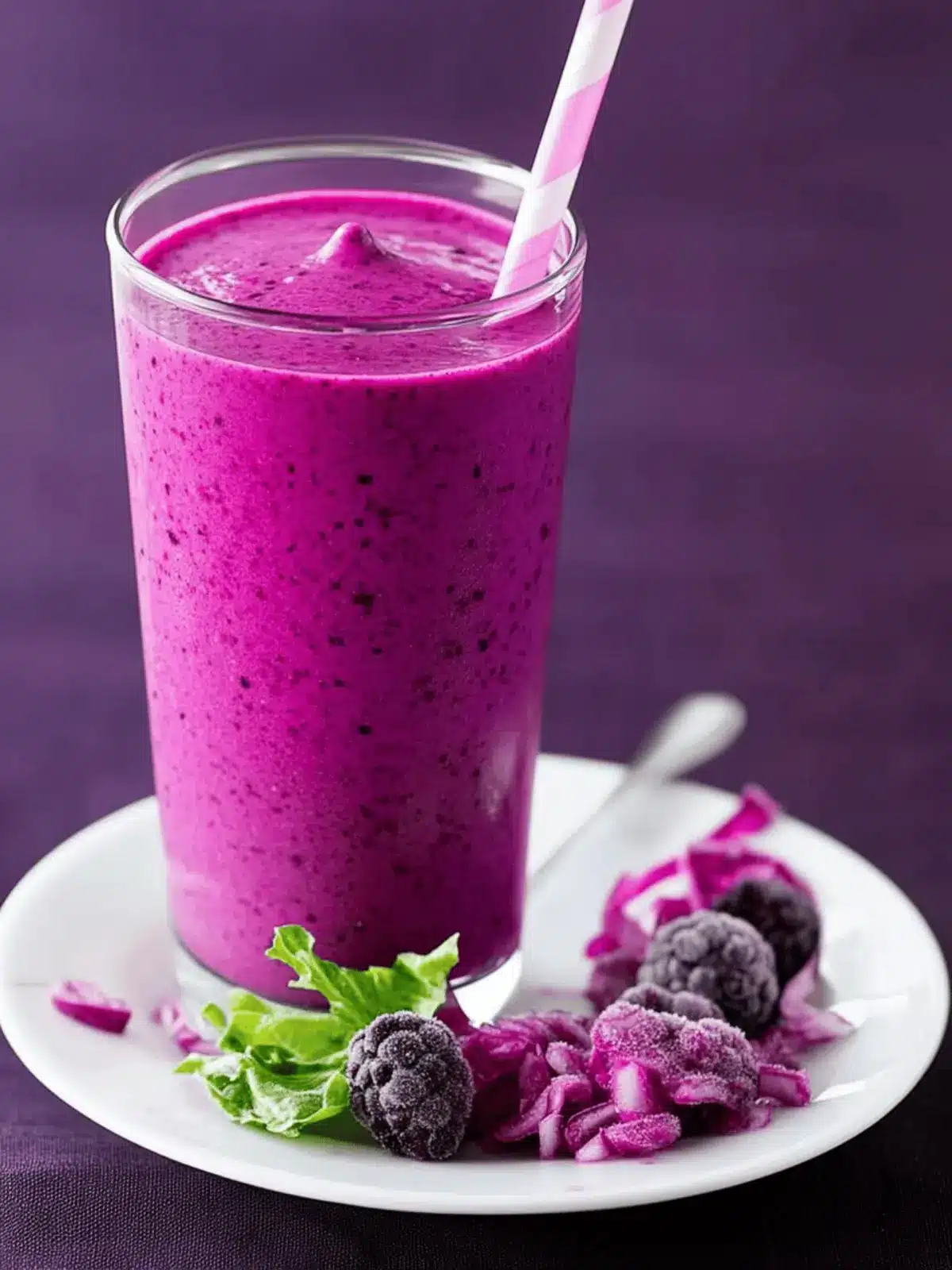 Cabbage and Berry Purple Smoothie: Refreshingly Healthy Bliss 3 Cabbage and Berry Purple Smoothies