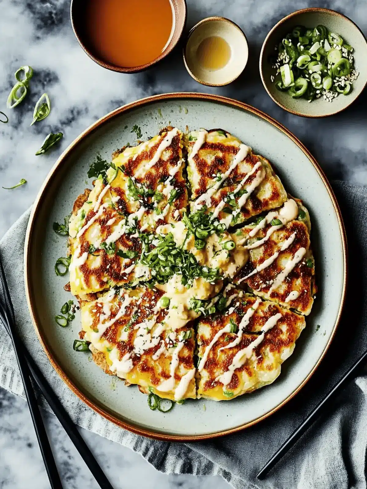 Savory Okonomiyaki Pancakes: Quick Veggie-Packed Delight at Home 2 Savory Okonomiyaki Pancakes: Quick, Veggie-Packed Delight