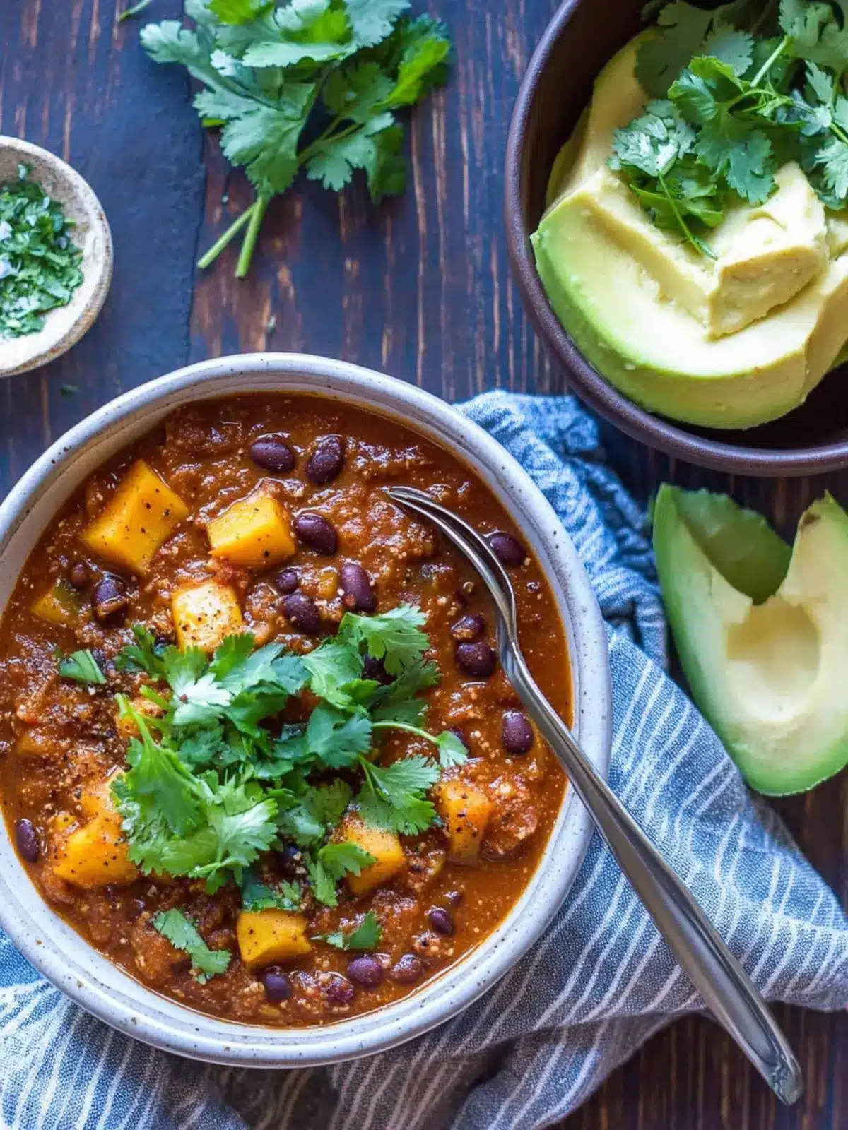 Savory Black Bean Chili with Pumpkin - Instant Pot Magic! 2 Black Bean Chili with Pumpkin (Instant Pot)