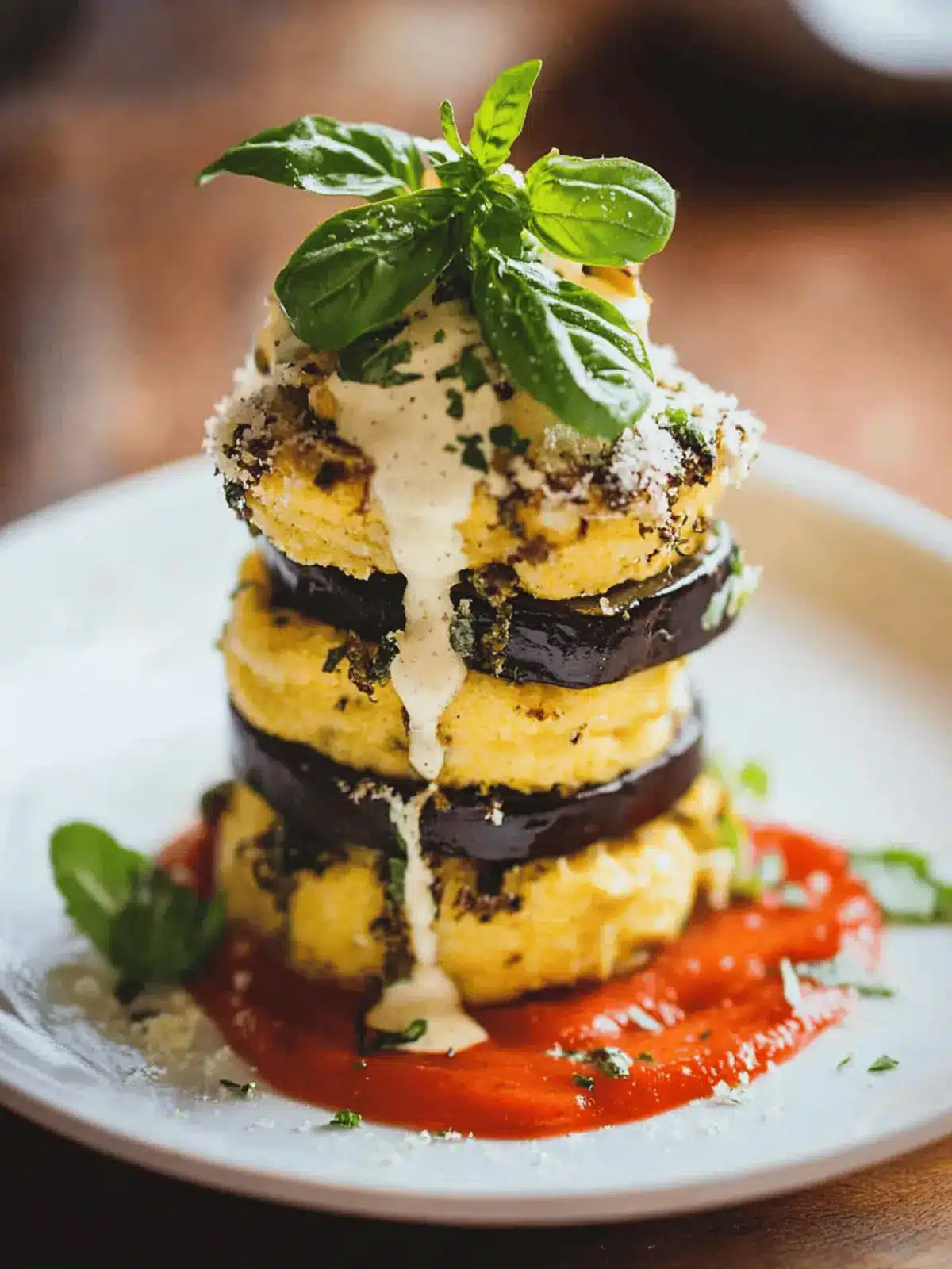 Eggplant Parmesan Polenta Stacks that Impress Every Guest 3 Eggplant Parmesan Polenta Stacks