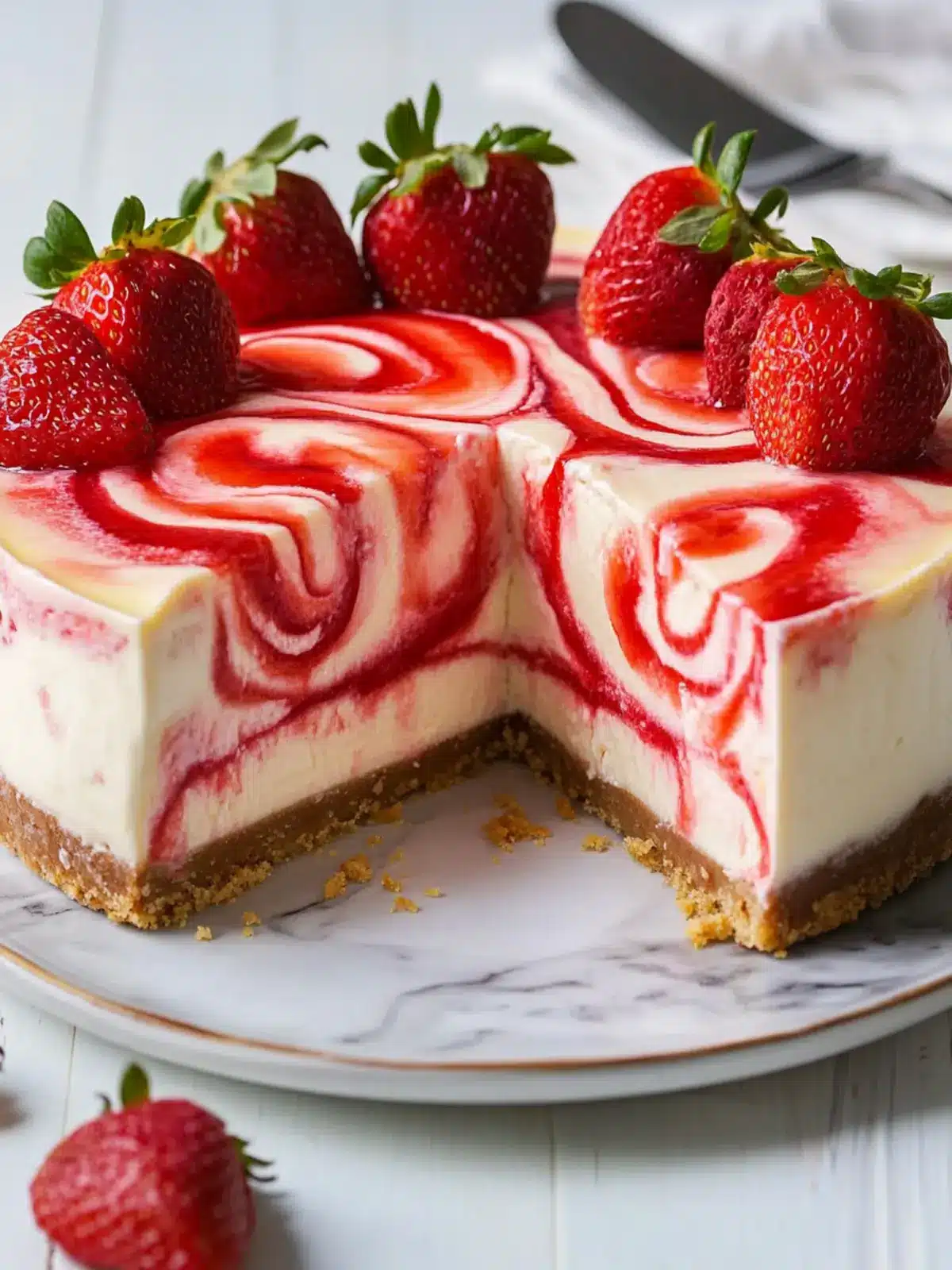 Delicious Strawberry Swirl Cheesecake Recipe for Every Occasion 3 Strawberry Swirl Cheesecake Recipe