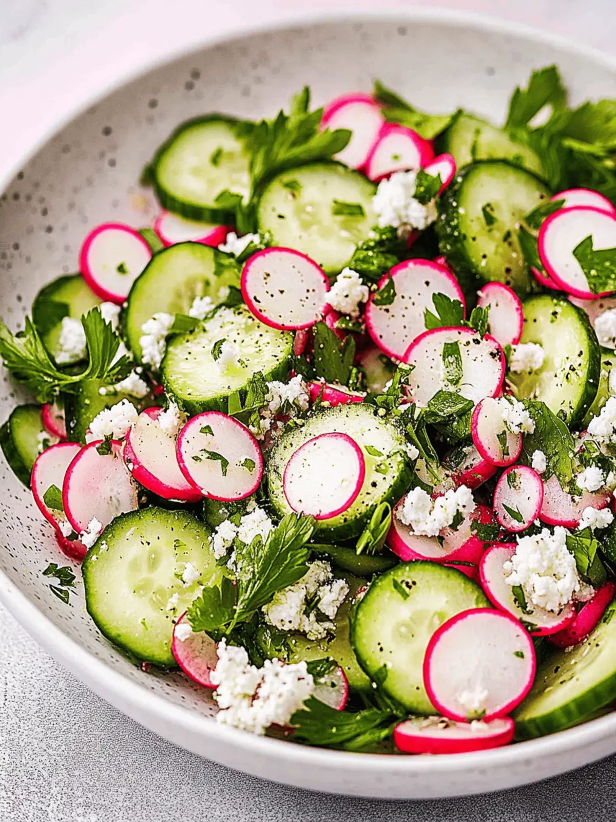 Crisp Cucumber Radish Salad with Creamy Goat Cheese Delight 2 Crisp Cucumber Radish Salad with Creamy Goat Cheese Delight