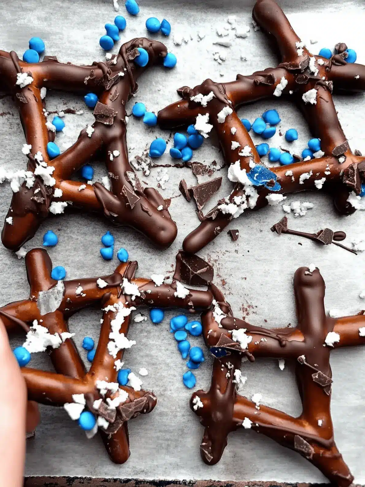 Delicious Hanukkah Chocolate Pretzels Gluten-Free & Vegan Treats 3 Hanukkah Chocolate Pretzels (gluten-free + vegan)