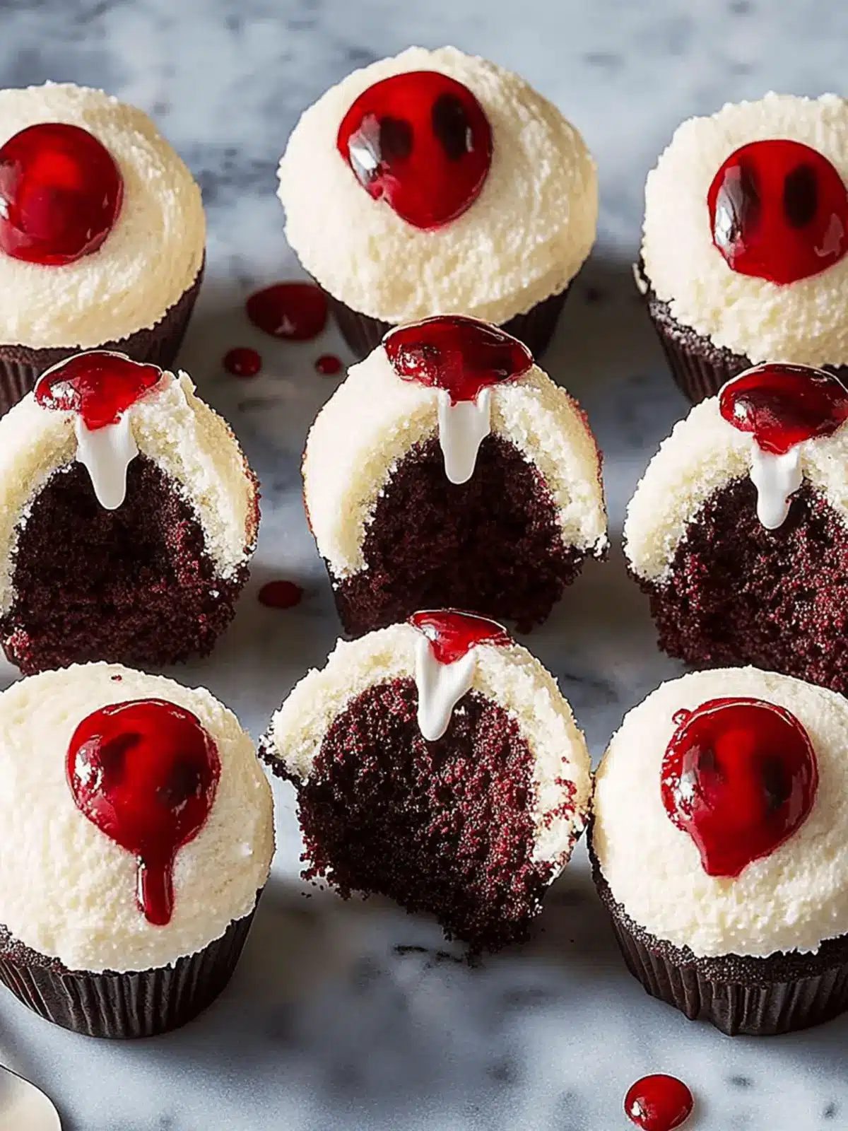 Ghoulishly Good Vampire Cupcakes to Thrill Your Halloween Party 4 Vampire Cupcakes