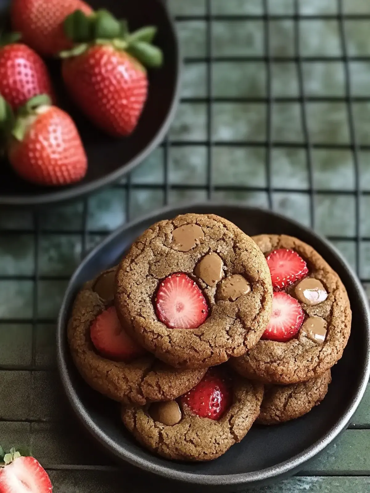Savory Brown Butter Strawberry Hojicha Cookies to Satisfy Cravings 2 Brown Butter Strawberry Hojicha Cookies