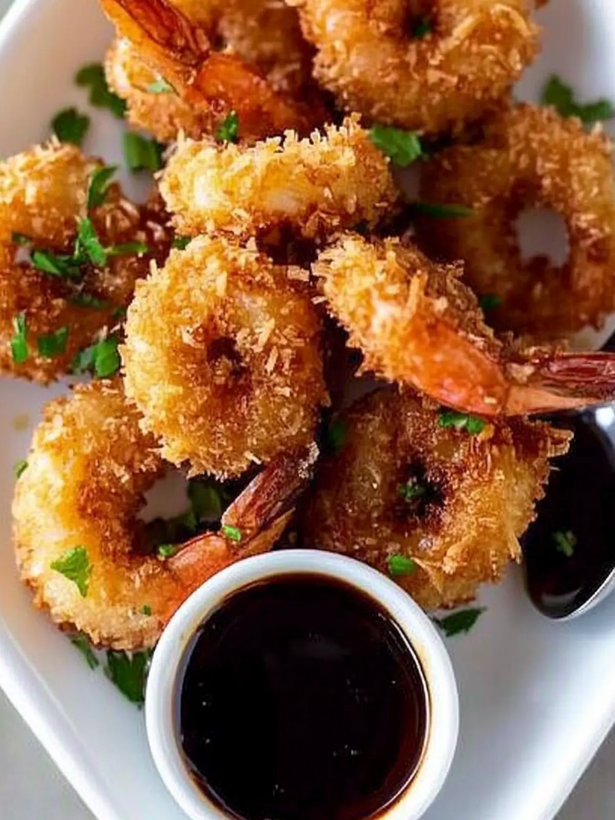 Crispy Coconut Shrimp with Irresistible Honey Soy Dipping Sauce 3 Coconut Shrimp with Honey Soy Dipping Sauce