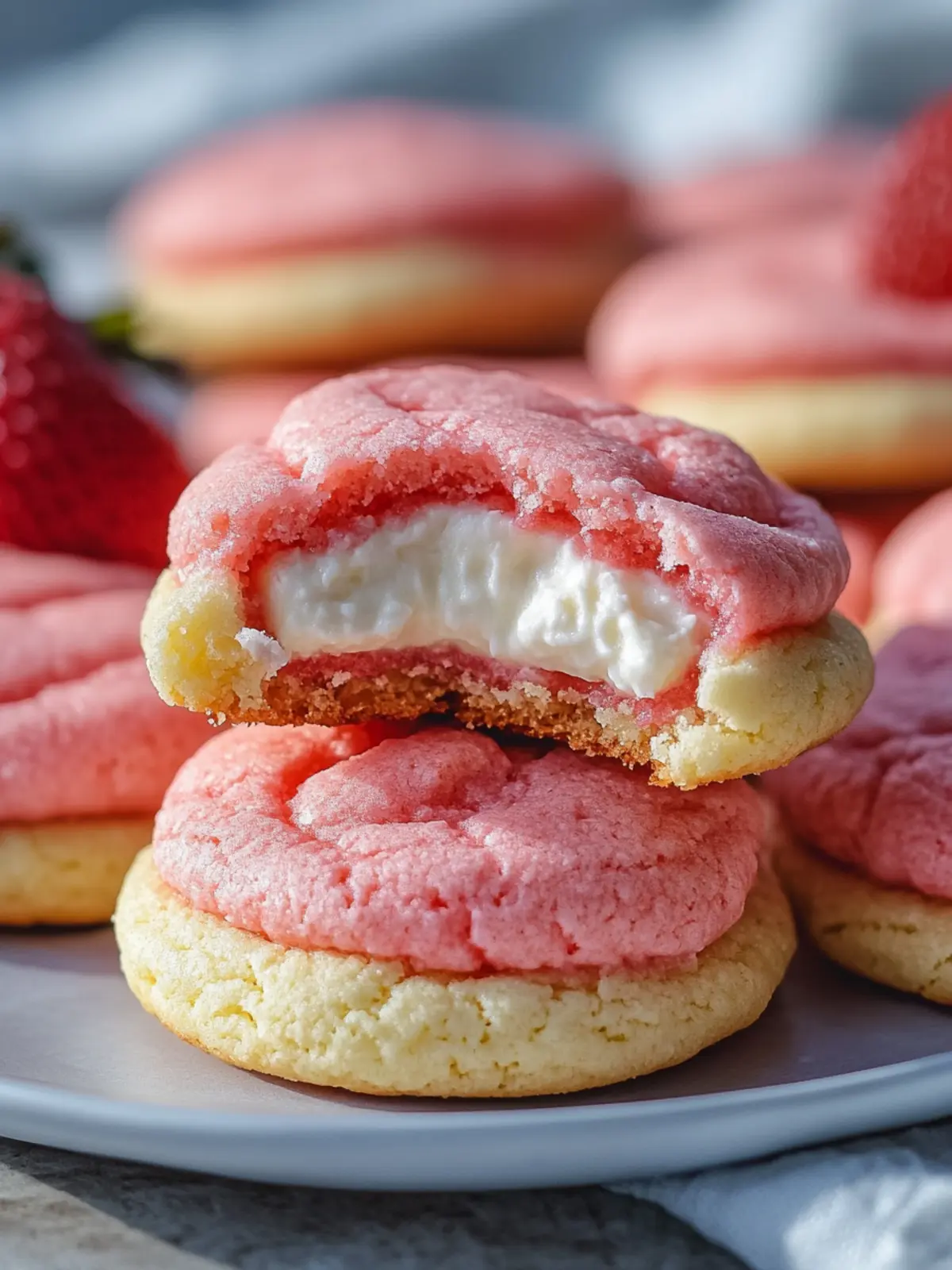 Strawberry Cheesecake Cookies That Will Brighten Your Day 3 Strawberry Cheesecake Cookies