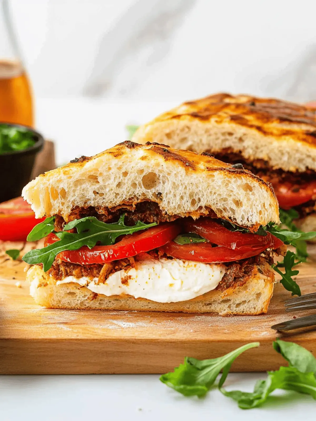 Heavenly Focaccia Sandwich with Turkey and Mozzarella Bliss 3 Focaccia Sandwich