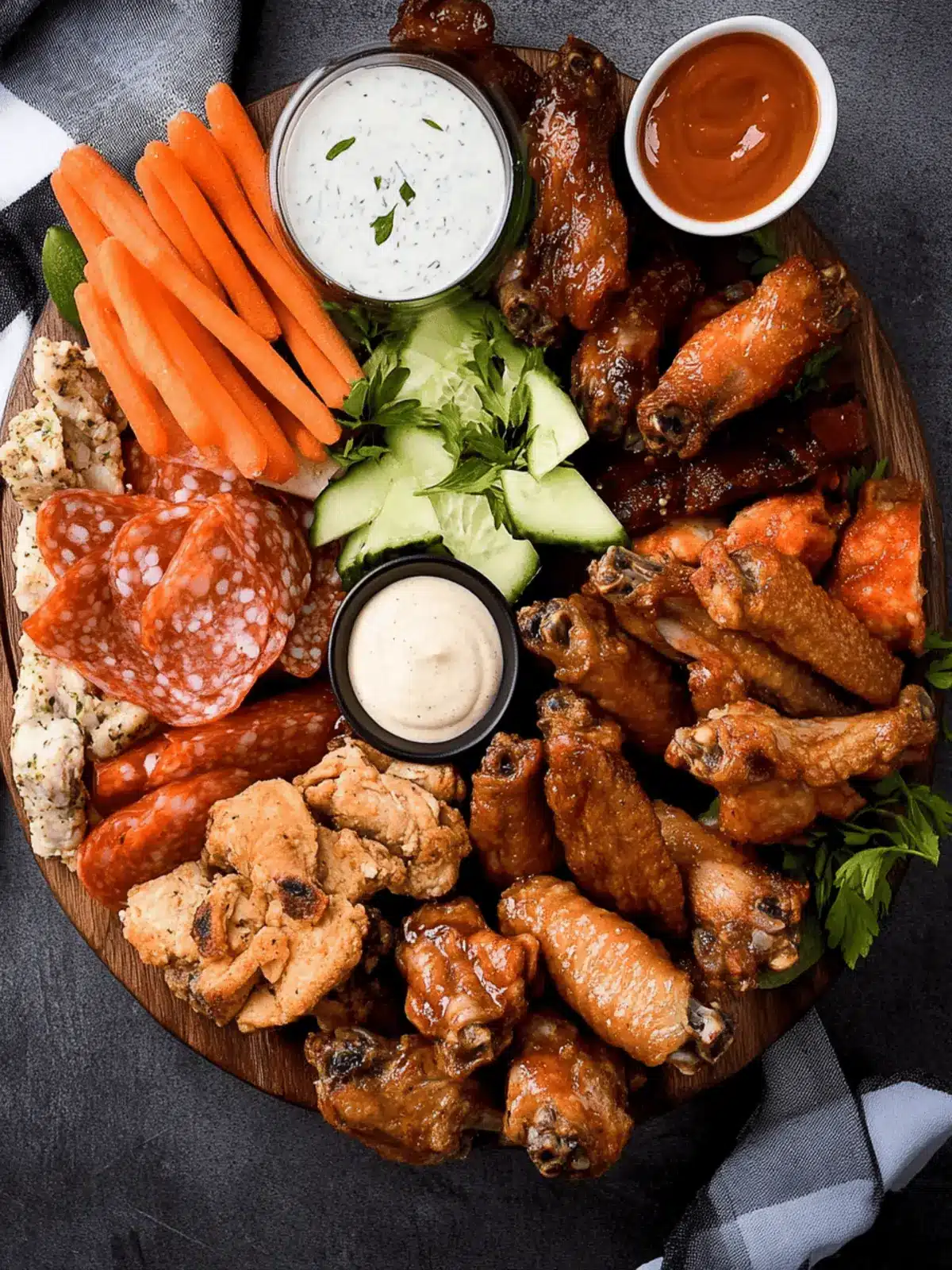 Easy Chicken Wing Charcuterie Board for Ultimate Game Day Fun 3 Easy Chicken Wing Charcuterie Board