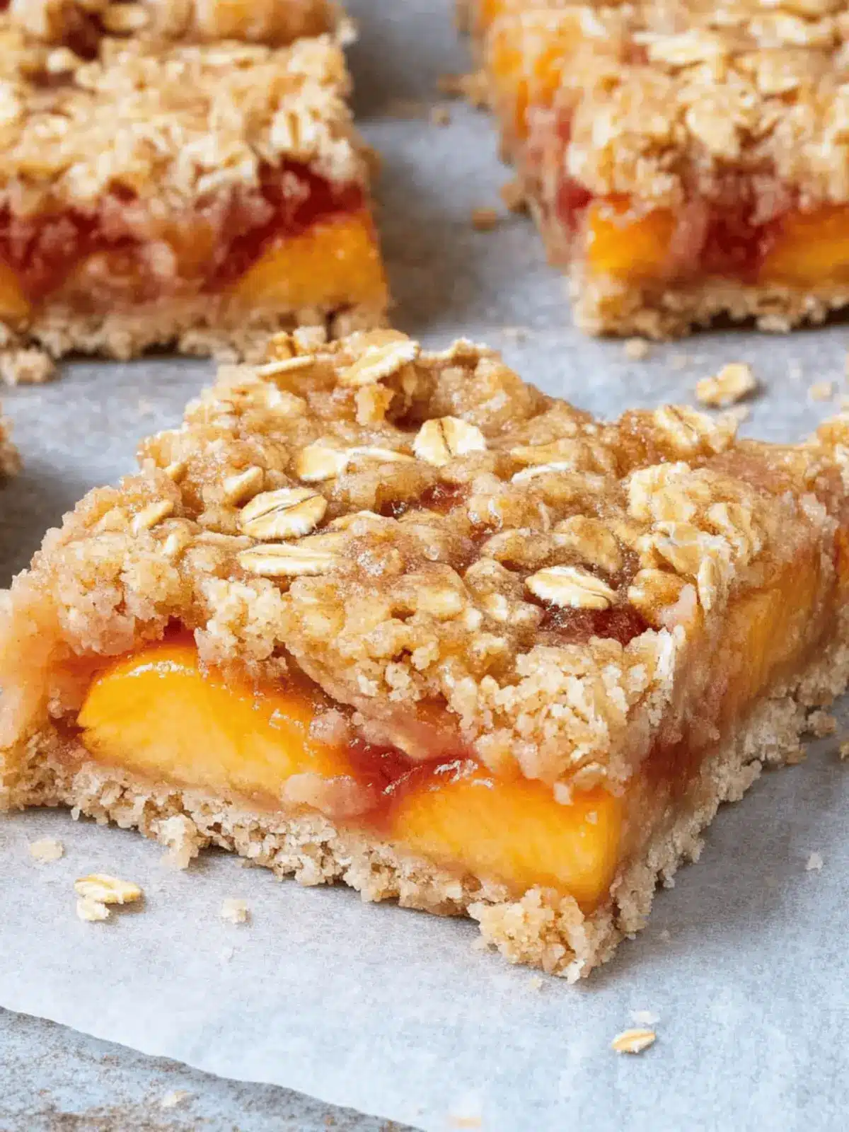 Delicious Peach Oatmeal Bars That You'll Crave Daily 2 Peach Oatmeal Bars