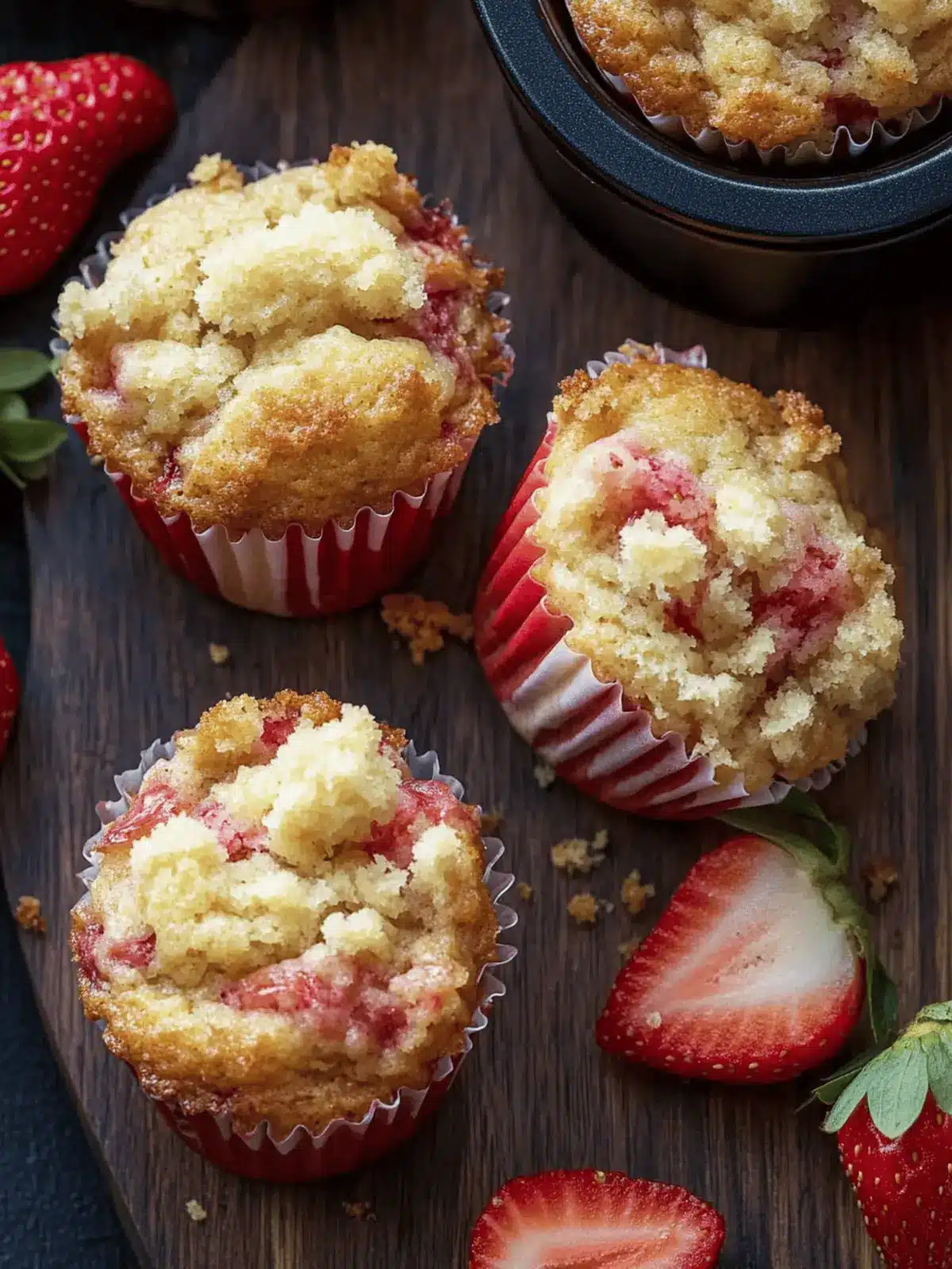 Decadent Strawberry Rhubarb Muffins to Brighten Your Day 2 Strawberry Rhubarb Muffins