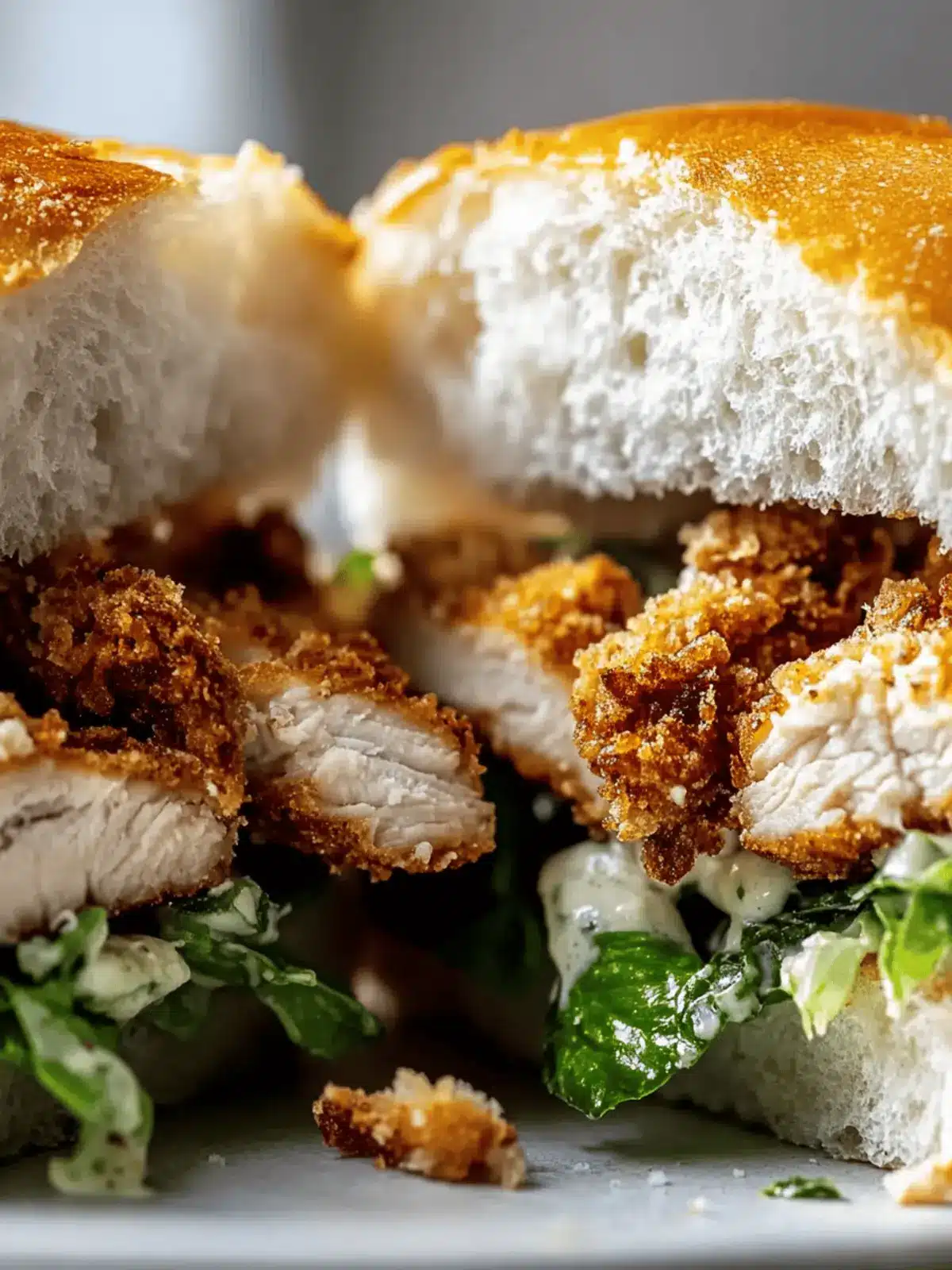 Crispy Chicken Caesar Sandwich on Artisan Roll Recipe You'll Love 4 Crispy Chicken Caesar Sandwich on Artisan Roll Recipe
