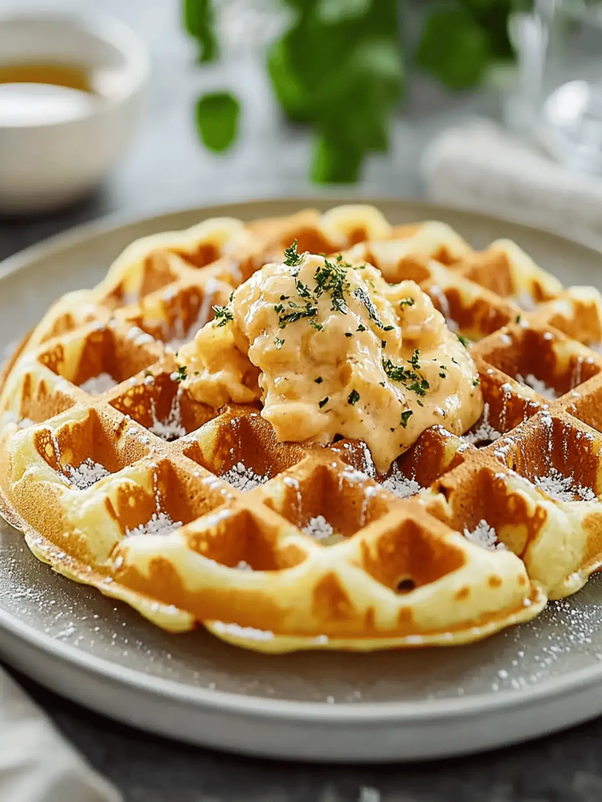 Cheesy Garlic Waffles: A Savory Twist for Your Breakfast Table 2 Cheesy Garlic Waffles: A Savory Twist