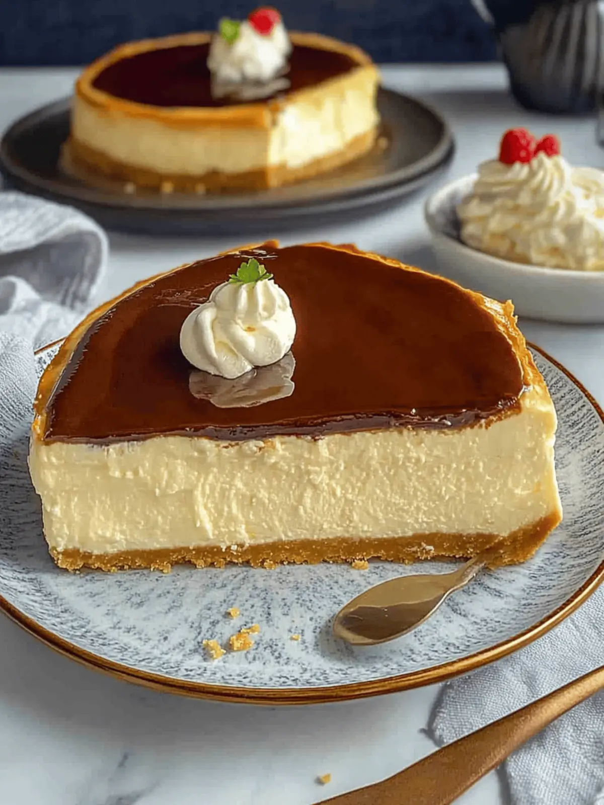 Creamy New York Style Baked Cheesecake with Chocolate Bliss 3 New York Style Baked Cheesecake