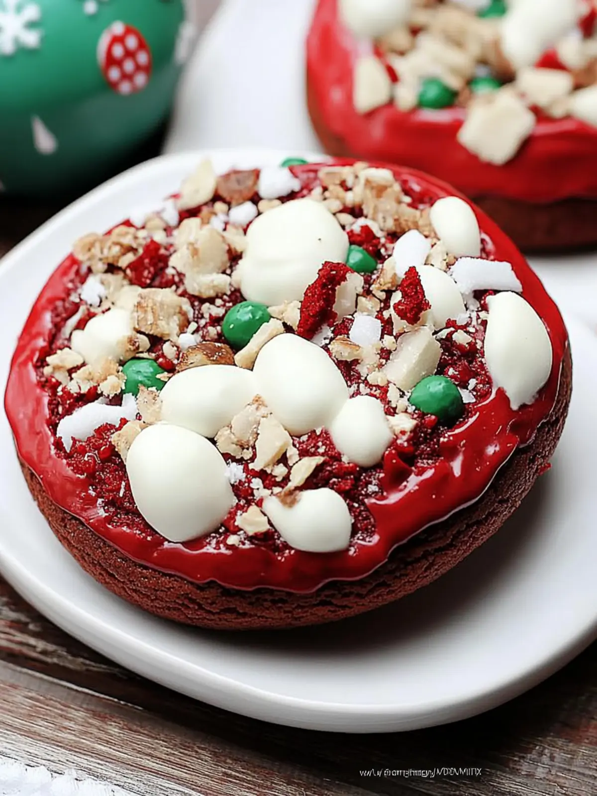 Red Velvet Santa Cookies with Irresistible Cream Cheese Icing 4 Red Velvet Santa Cookies