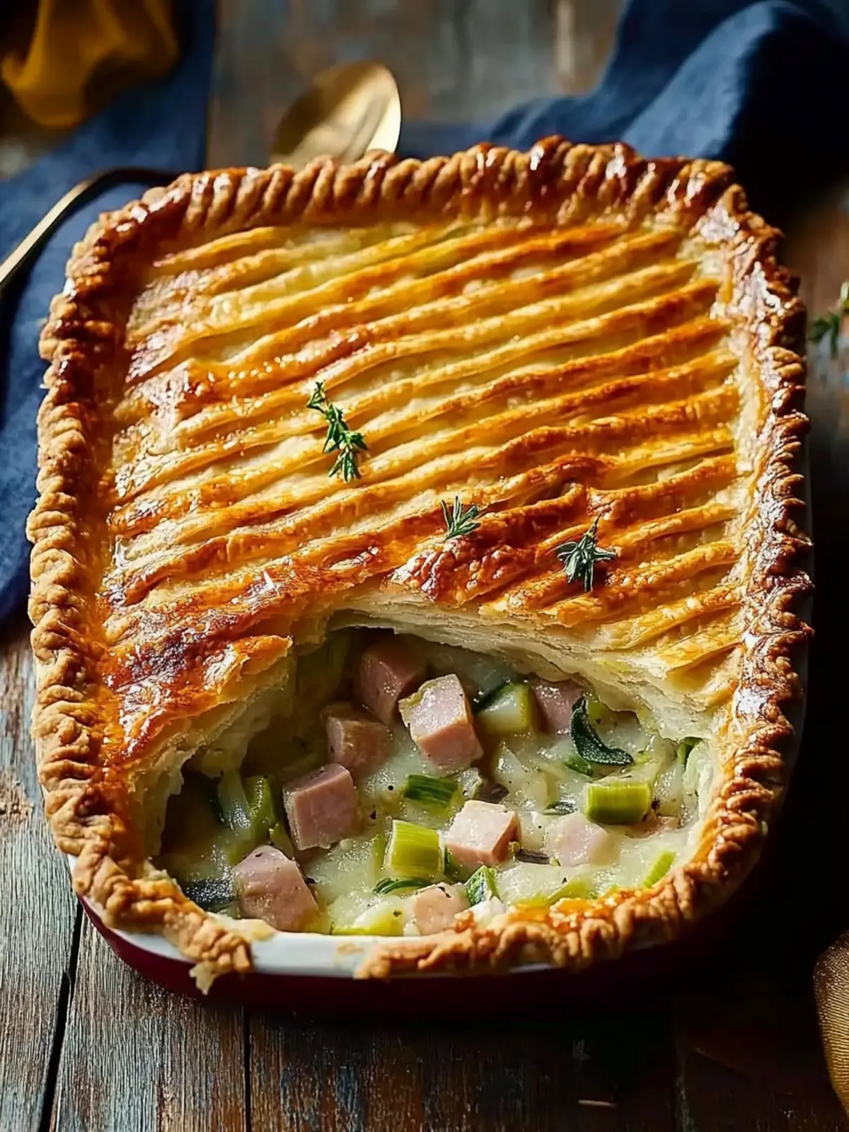 Hearty Chicken, Leek & Ham Pie for Cozy Family Dinners 3 Chicken, leek & ham pie
