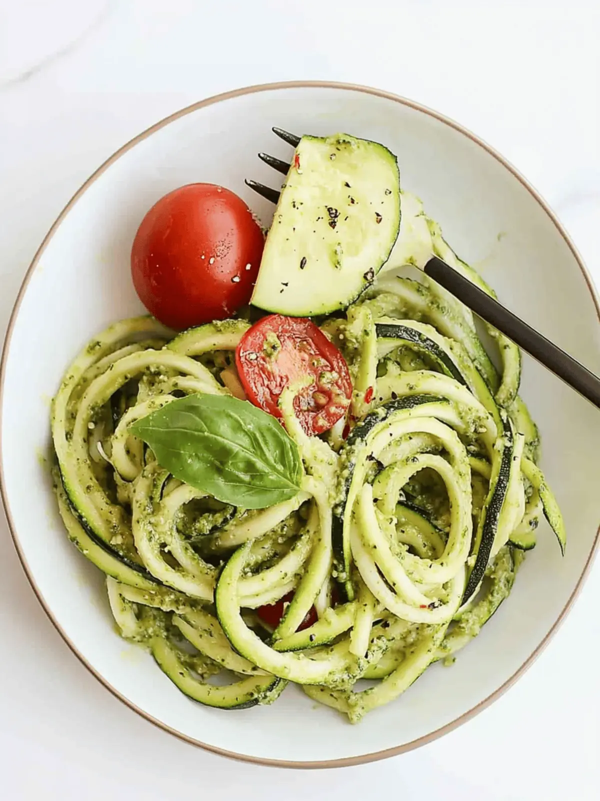 Delicious Zucchini Noodles with Pesto in Just 10 Minutes 3 Zucchini Noodles with Pesto
