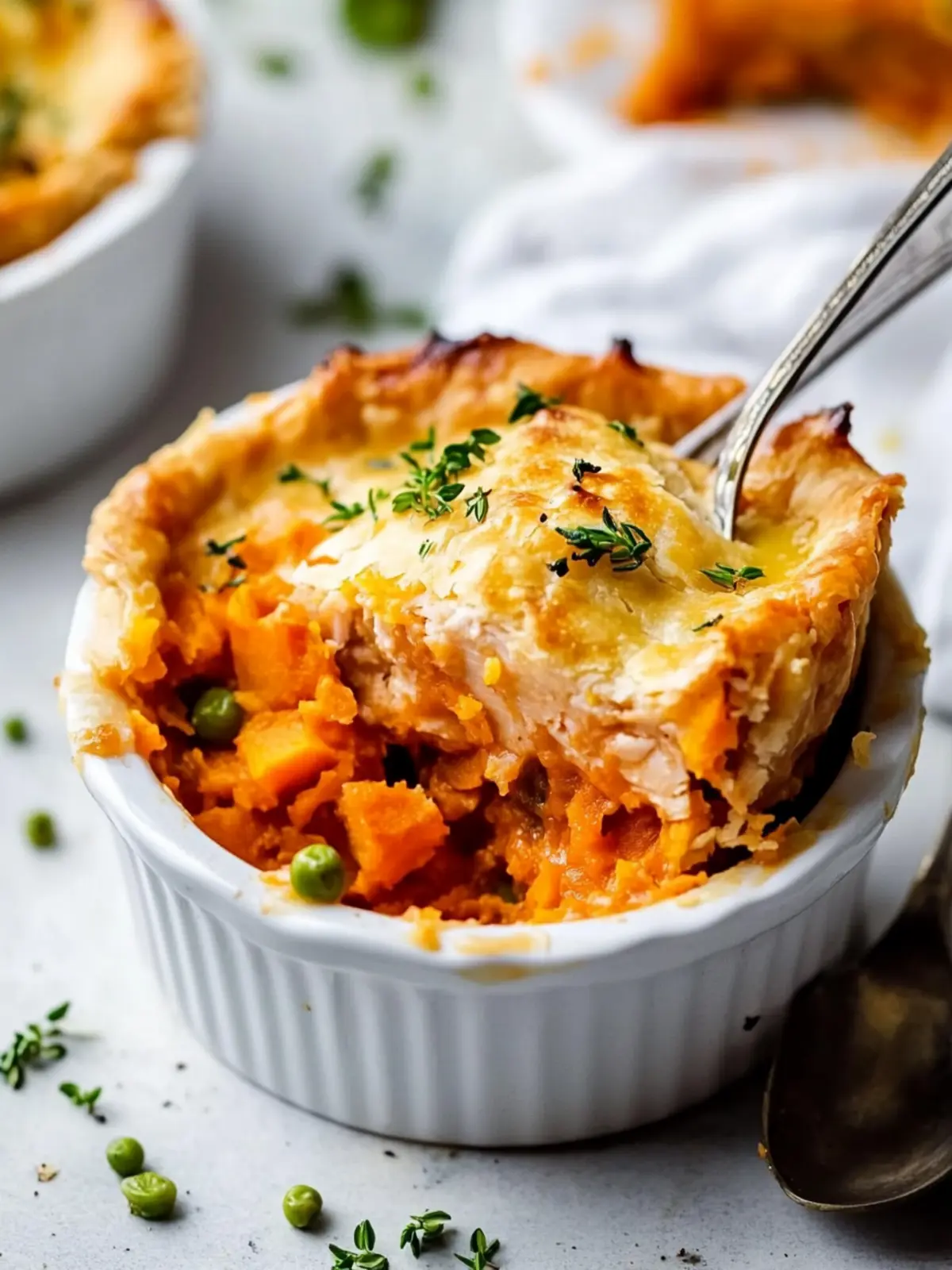 Turkey Pot Pie with Sweet Potato Topping for Cozy Nights 3 Turkey Pot Pie with Sweet Potato Topping