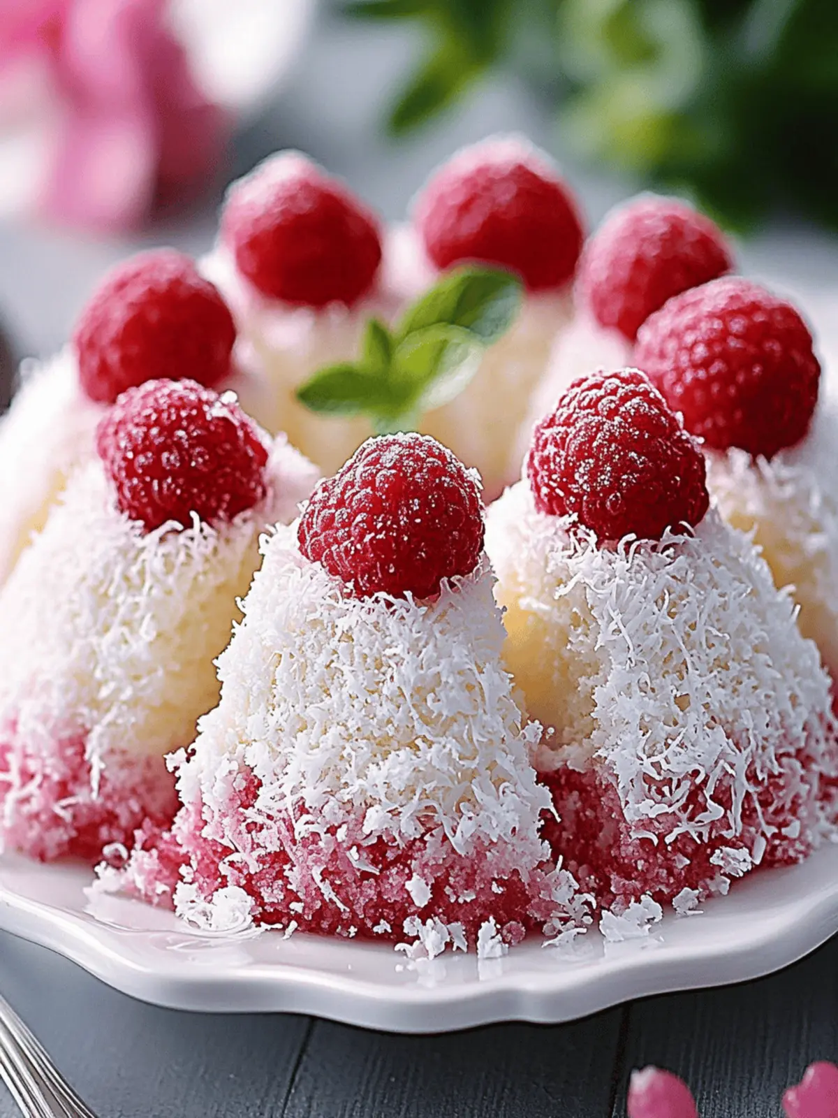 Delightful Raspberry Coconut Snowball Cake for Spring Bliss 2 Snowball Cake