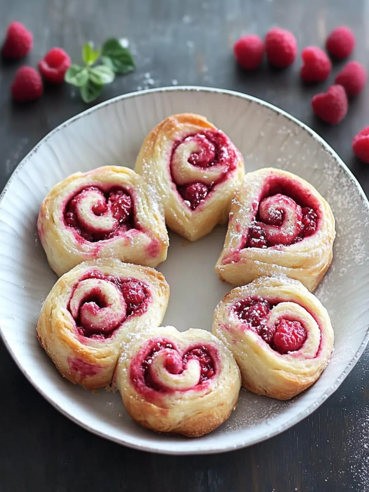 Irresistible Heart Shaped Raspberry Rolls for a Sweet Surprise 2 Heart Shaped Raspberry Rolls