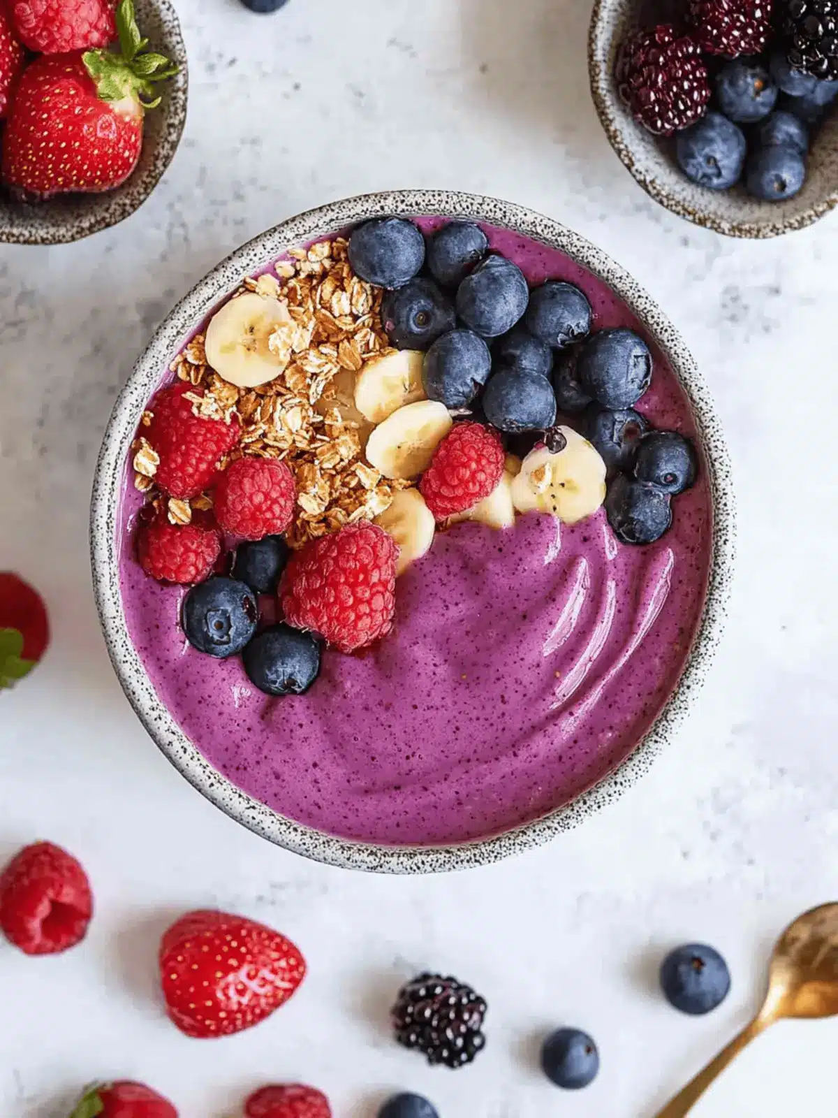 Berry Smoothie Bowl Bliss - Quick, Healthy & Vegan Delight 2 Berry Smoothie Bowl