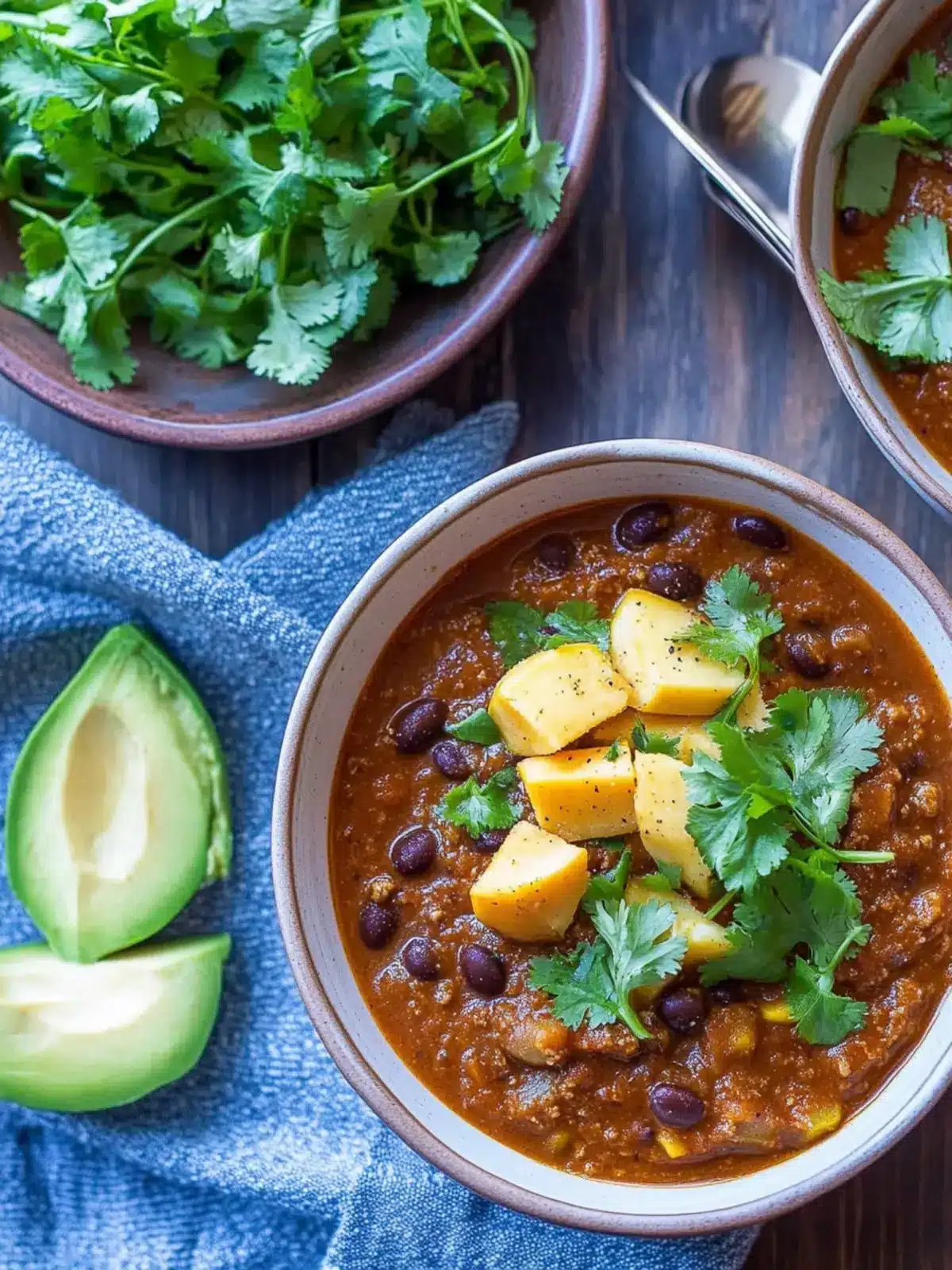 Savory Black Bean Chili with Pumpkin - Instant Pot Magic! 3 Black Bean Chili with Pumpkin (Instant Pot)