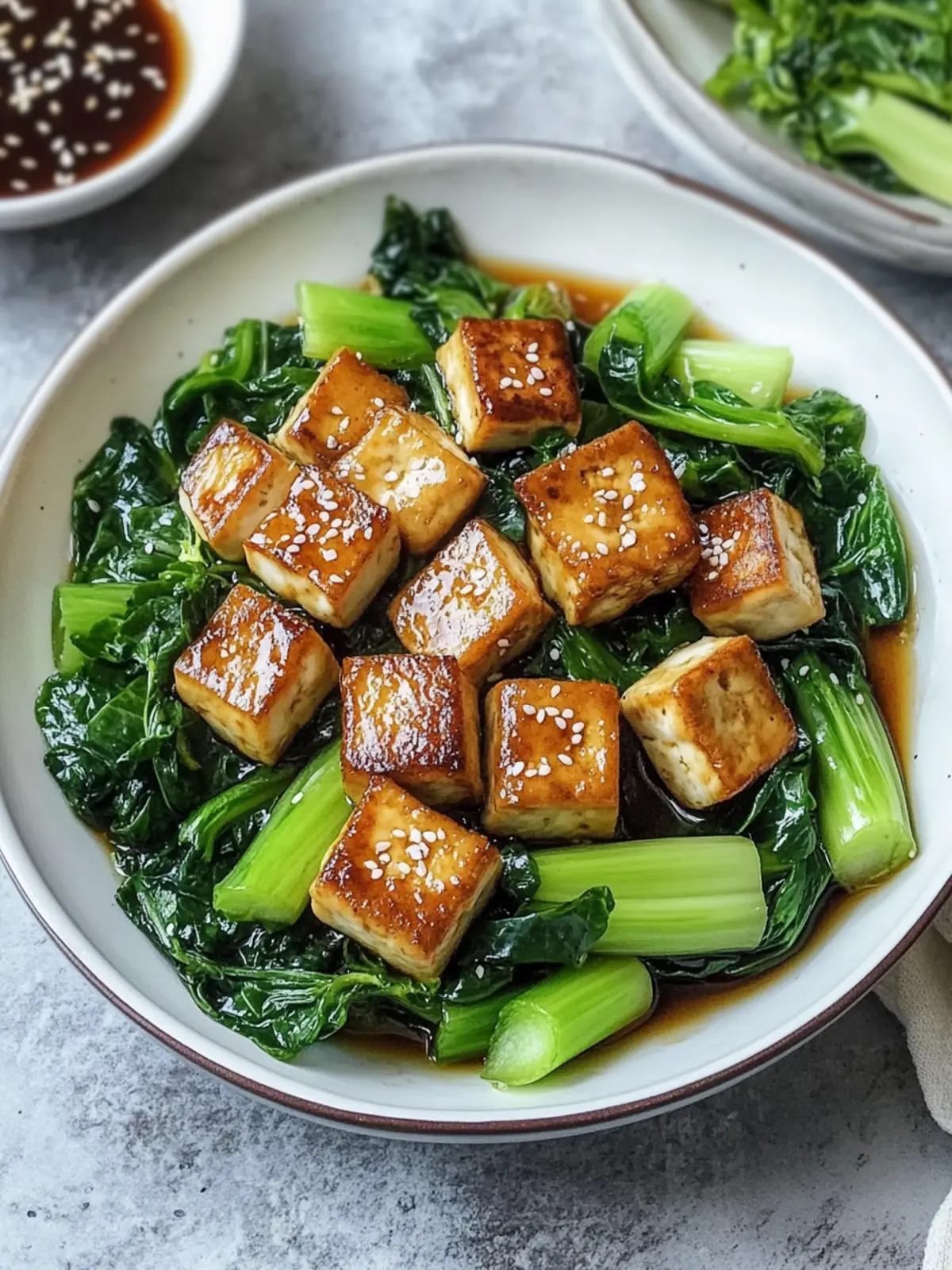 Crispy Tofu and Choy Sum Stir Fry: Your Quick Vegan Fix 2 Crispy Tofu and Choy Sum