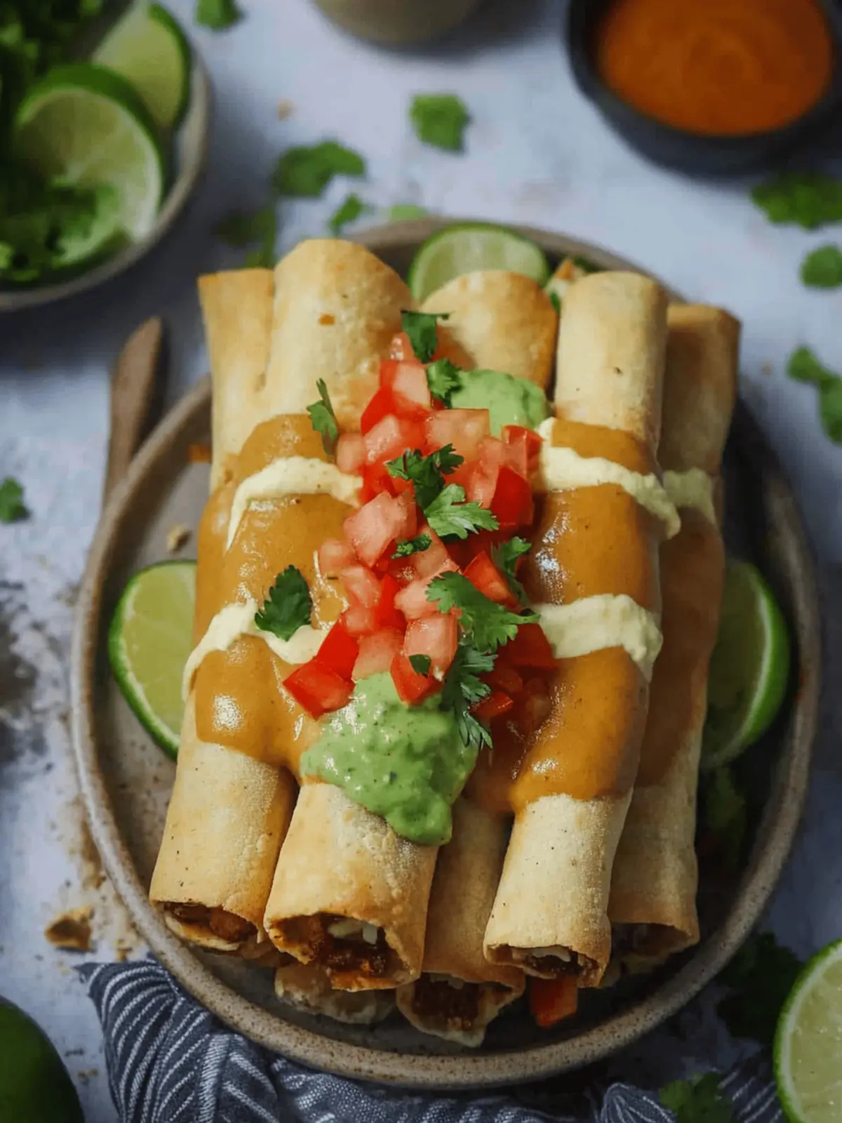 Crispy Vegan Flautas: Delicious Vegetarian Taquitos Made Easy 4 Vegan Flautas (Vegetarian Taquitos)