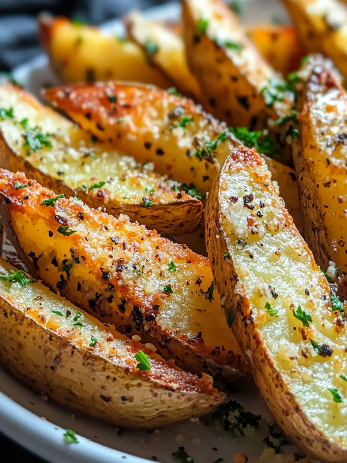 Crispy Baked Garlic Parmesan Potato Wedges You'll Crave 3 Baked Garlic Parmesan Potato Wedges