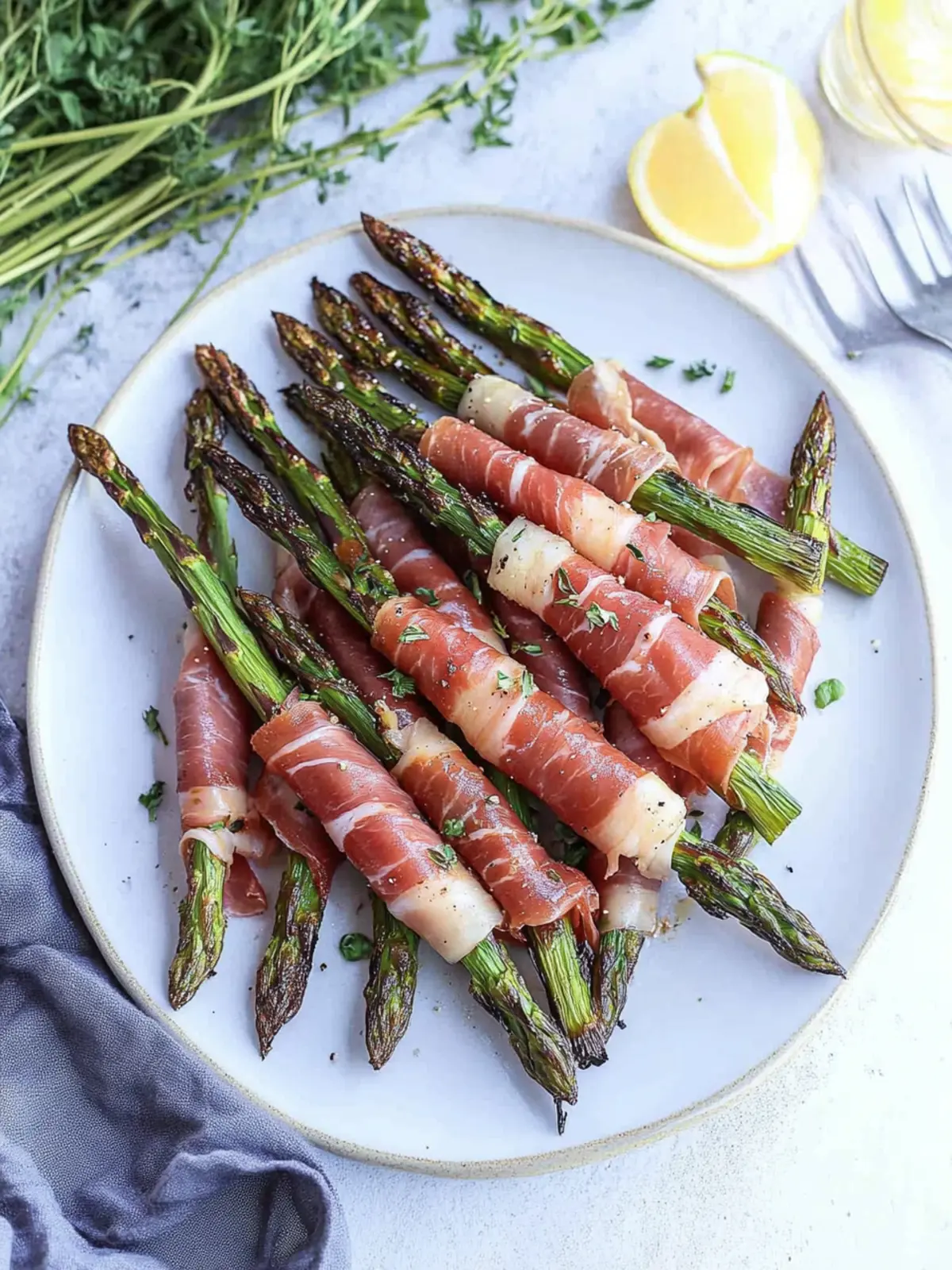 Savory Prosciutto Wrapped Asparagus: A Simple Delight 2 Prosciutto Wrapped Asparagus