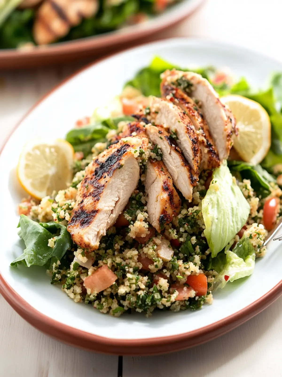 Grilled Chicken Caesar Tabbouleh Salad for Fresh Summer Bliss 2 Grilled Chicken Caesar Tabbouleh Salad