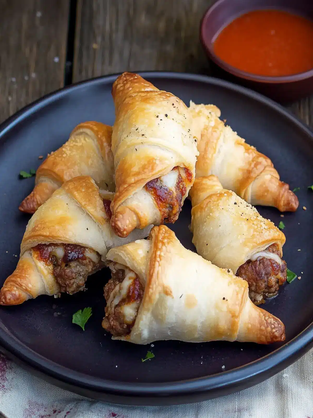 Cheesy Meatball Stuffed Crescent Rolls for Cozy Nights 3 Meatball Stuffed Crescent Rolls