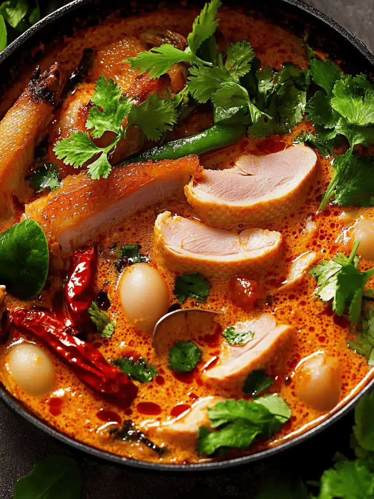 Savory Thai Red Duck Curry with Tropical Lychees Delight 4 Thai Red Duck Curry