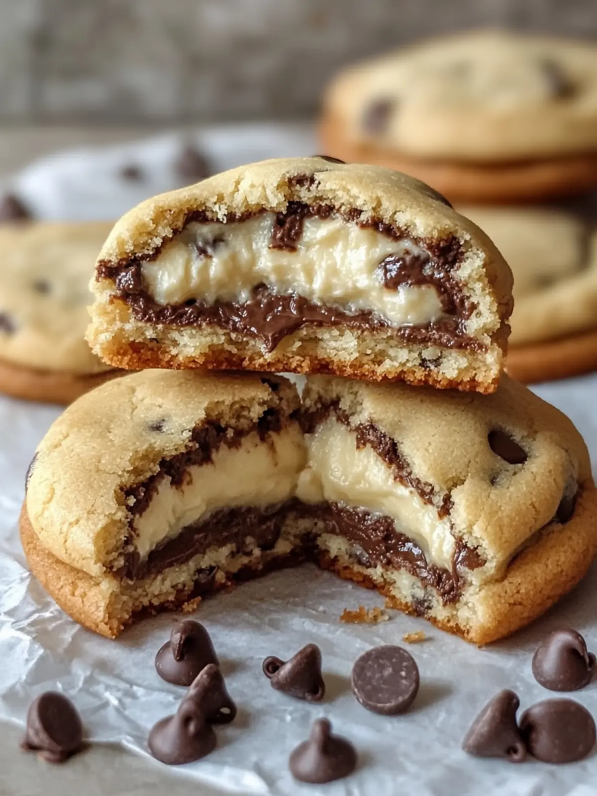 Cheesecake Stuffed Chocolate Chip Cookies That Will Wow You 2 Cheesecake Stuffed Chocolate Chip Cookies