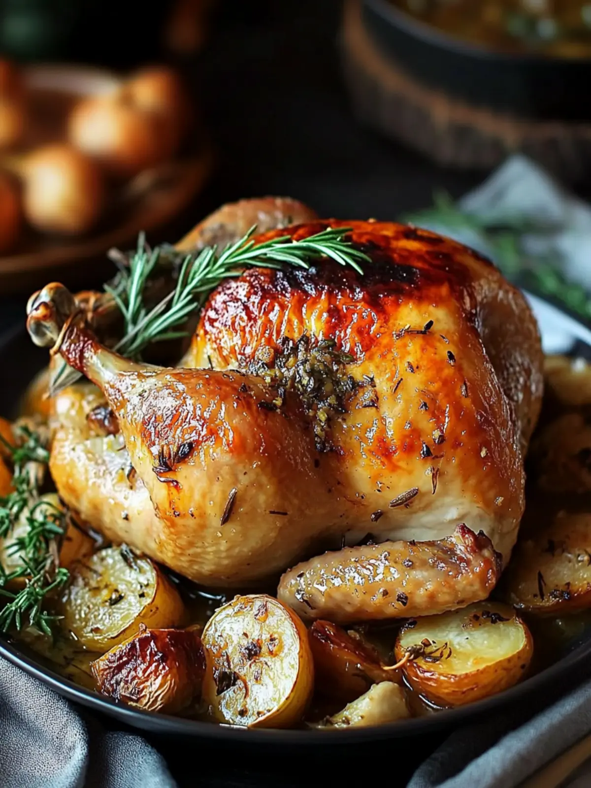 Savory Roast Chicken Dinner with Roasted Garlic Gravy Delight 3 Roast Chicken Dinner with Roasted Garlic Gravy