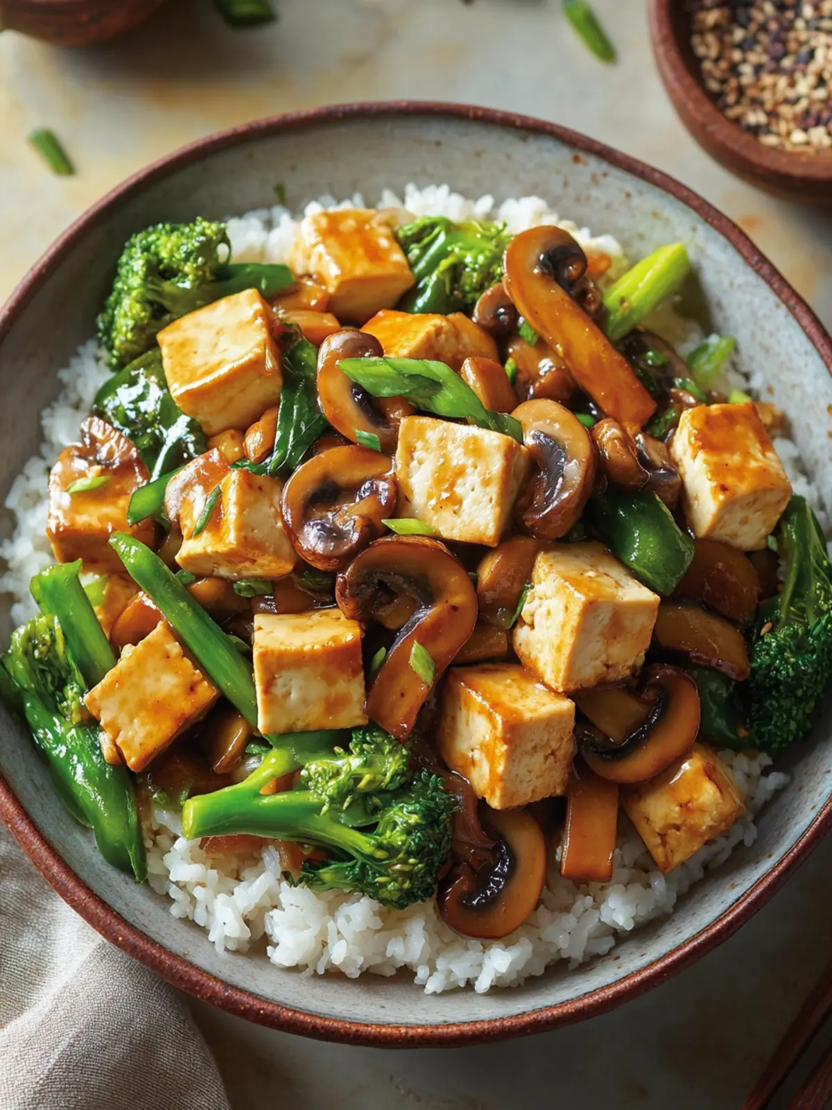 Savor Quick Mushroom and Tofu Stir-Fry in Just 25 Minutes 2 Mushroom and Tofu Stir-Fry (25-Minutes)