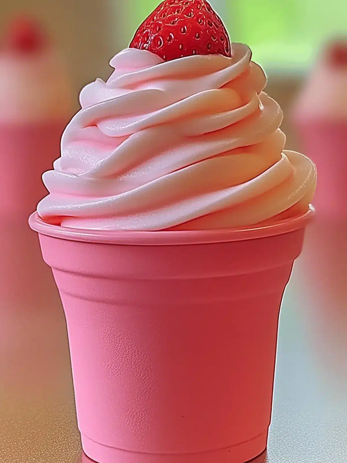 Creamy Strawberry Dole Whip Recipe - A Vegan Tropical Treat 2 Strawberry Dole Whip