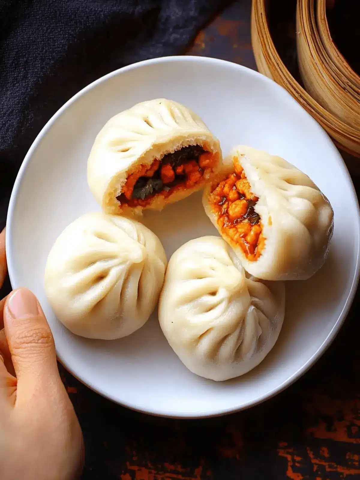 Delicious Steamed Buns (Baozi) with Creative Fillings 3 Steamed Buns (Baozi)