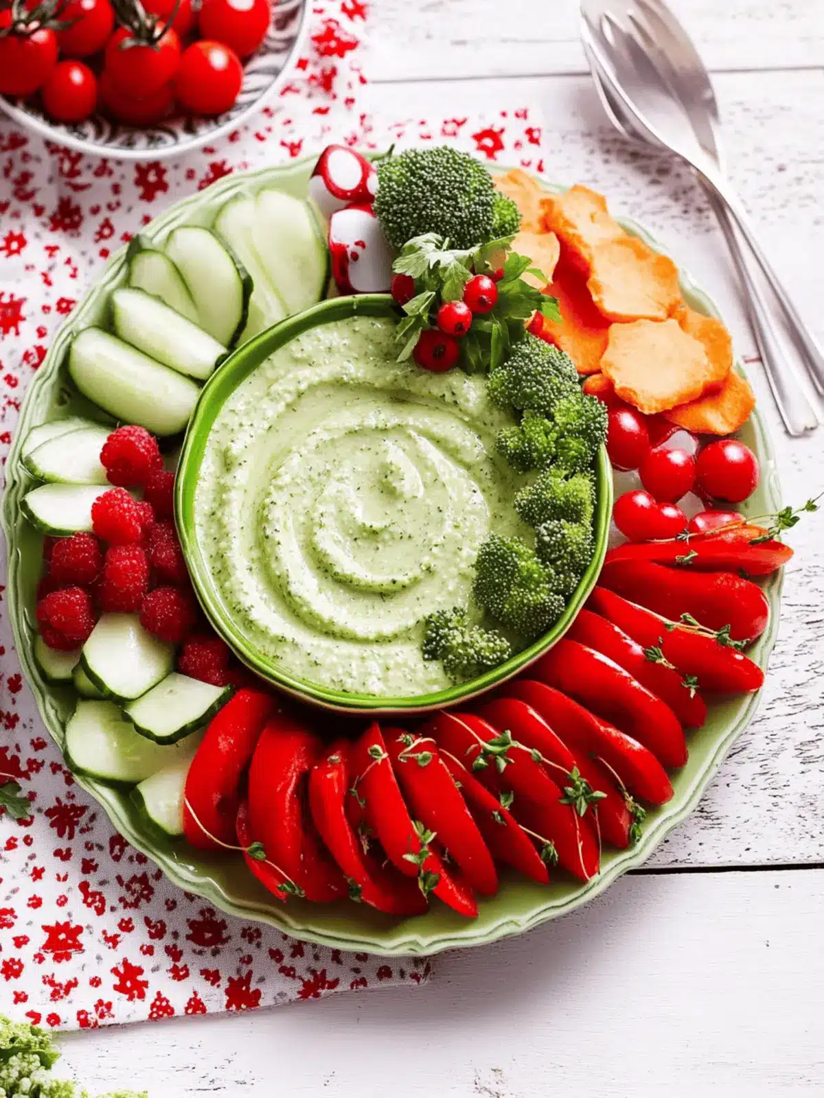 Delicious Christmas Crudit s with Creamy Herb Dip Delight 3 Christmas Crudit s