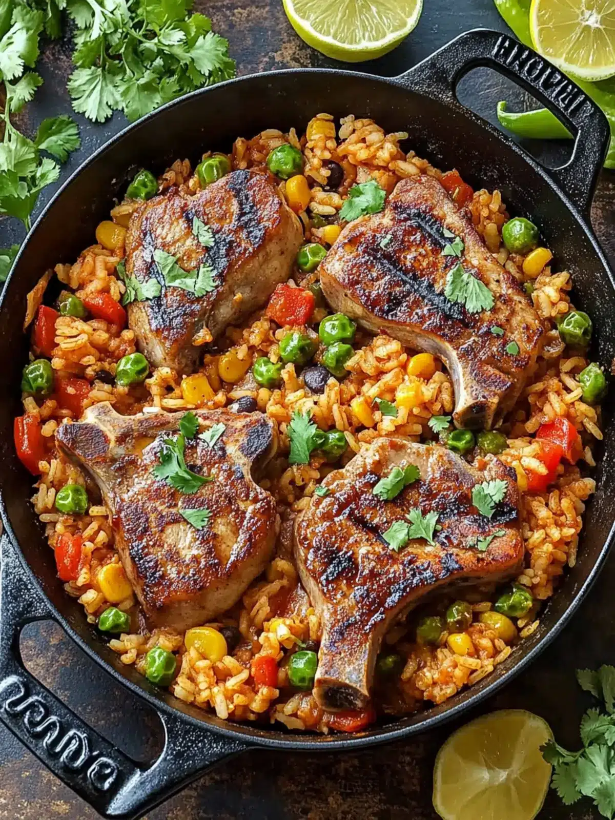 Satisfy Your Cravings with Tex-Mex Pork Chops and Rice Skillet 4 Tex-Mex Pork Chops and Rice Skillet