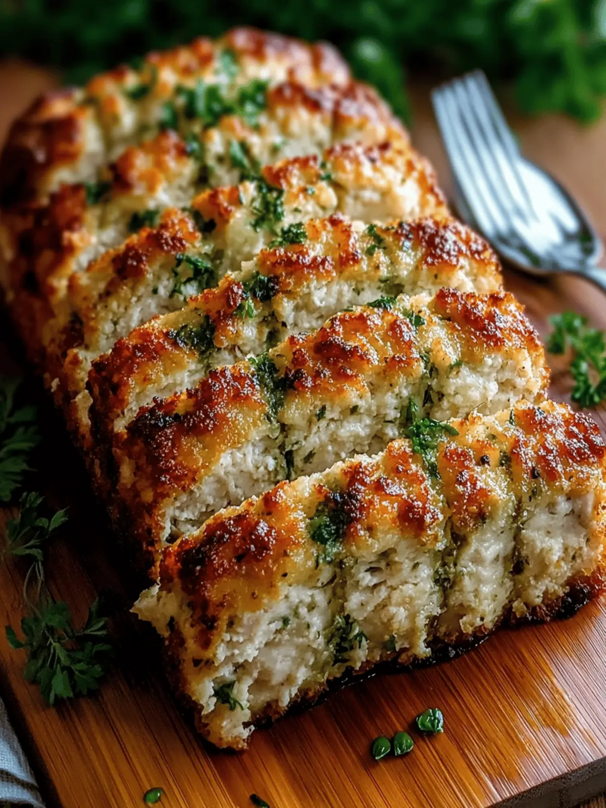 Savory Parmesan Chicken Meatloaf with Melty Mozzarella Center 2 Parmesan Chicken Meatloaf