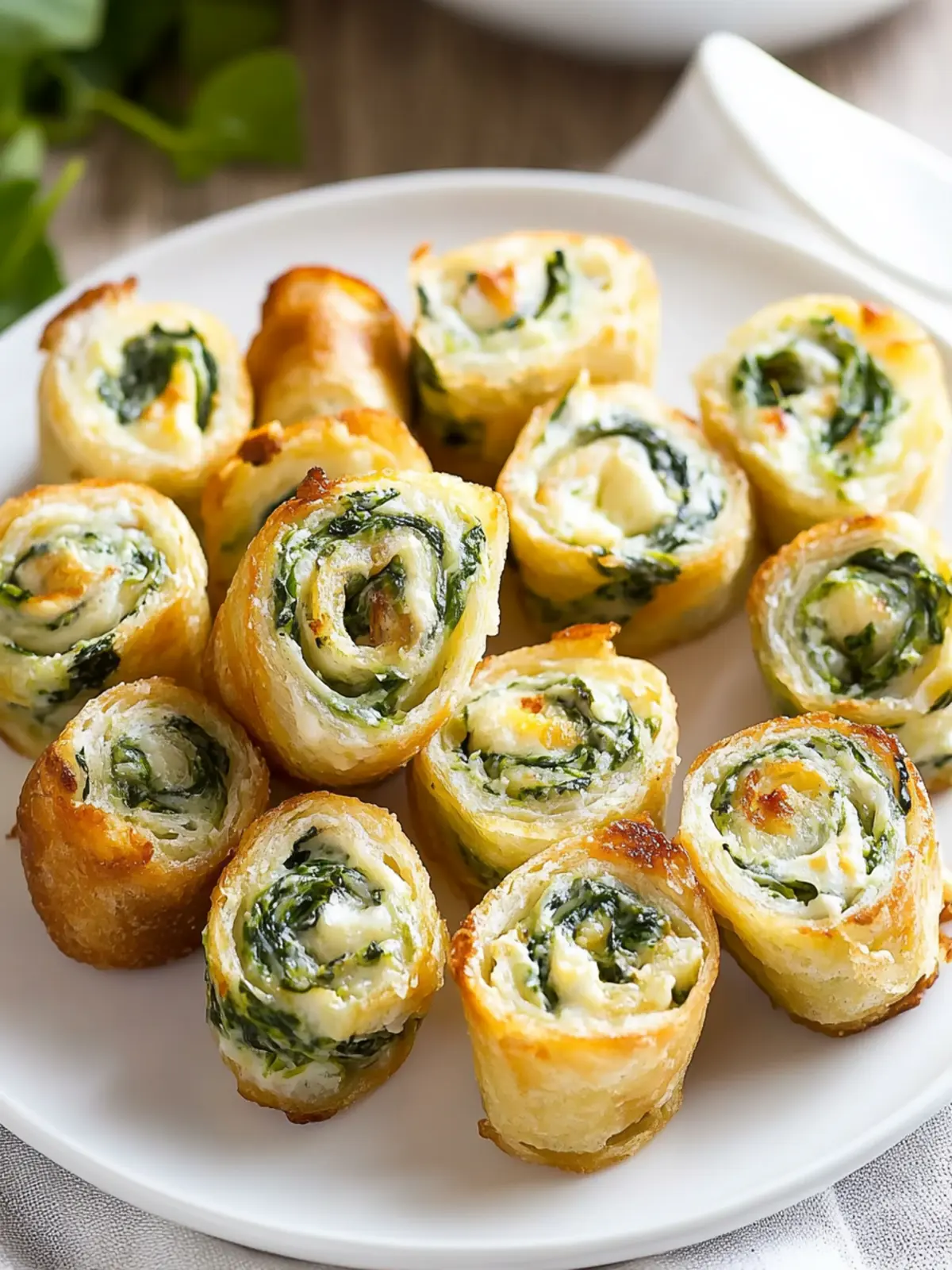 Delicious Easy Spinach Dip in Bite-Sized Pinwheels for Parties 4 Easy Spinach Dip in Bite-Sized Pinwheels
