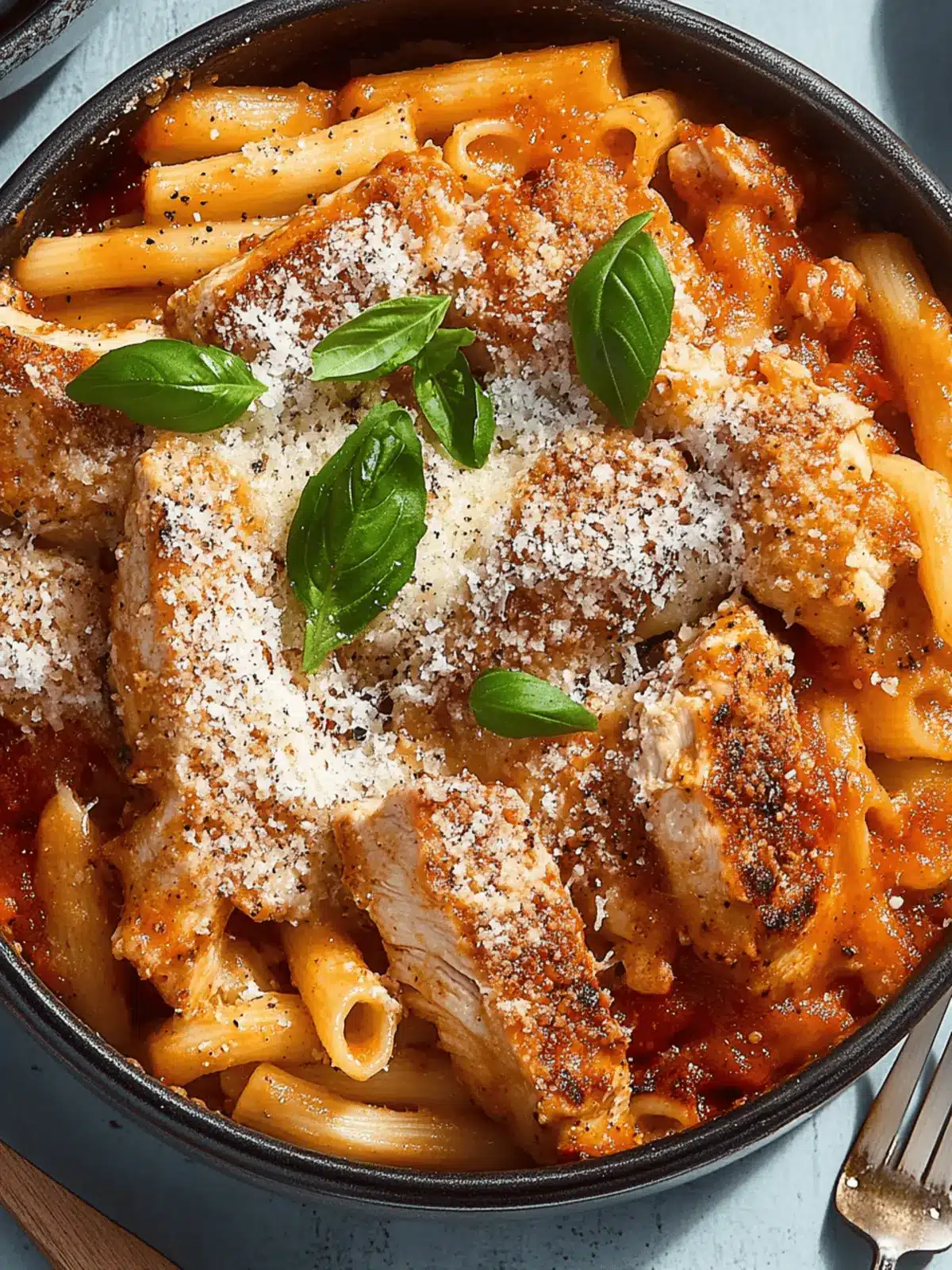 One-Pot Chicken Parm Pasta: Easy Comfort in Every Bite 4 Chicken Parm Pasta