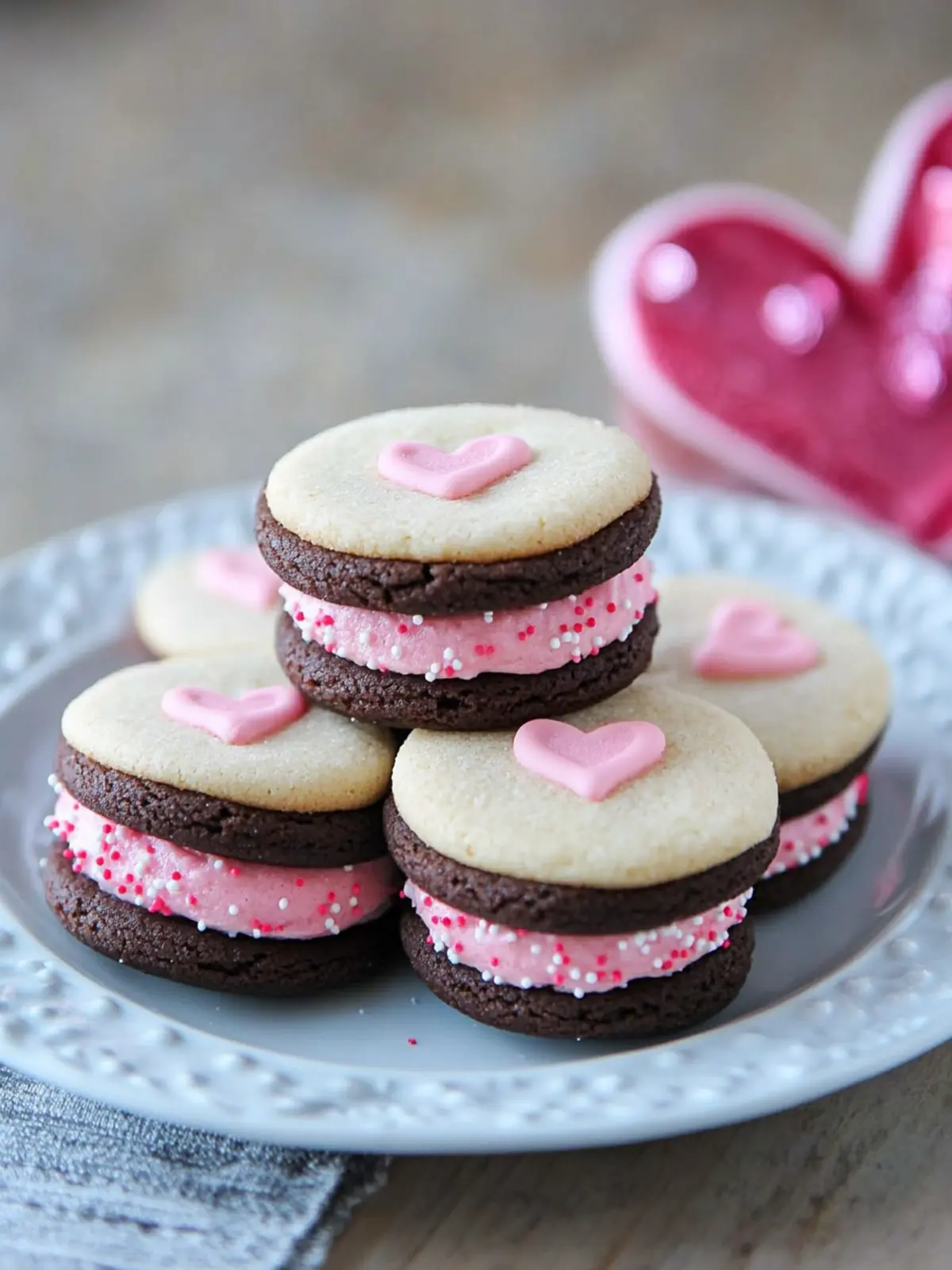 Heartfelt Valentine Sandwich Cookies: Love at First Bite 4 Valentine Sandwich Cookies