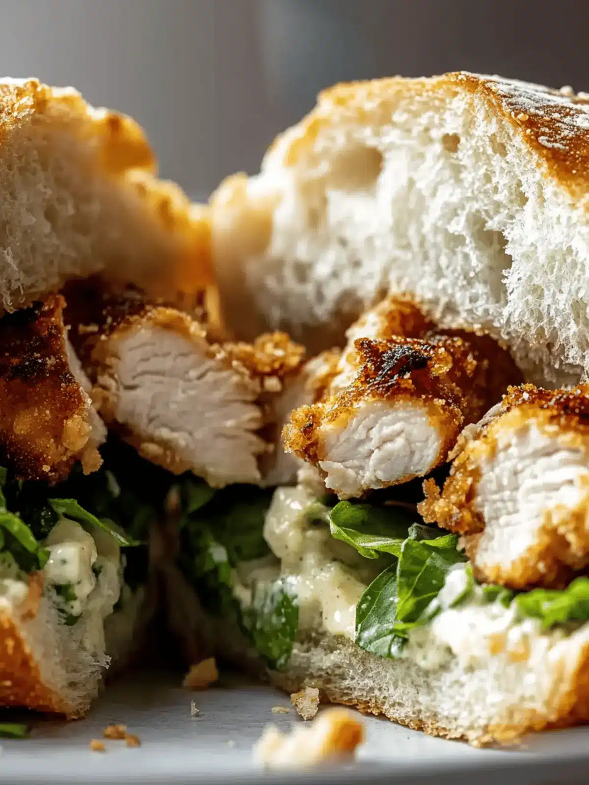 Crispy Chicken Caesar Sandwich on Artisan Roll Recipe You'll Love 3 Crispy Chicken Caesar Sandwich on Artisan Roll Recipe
