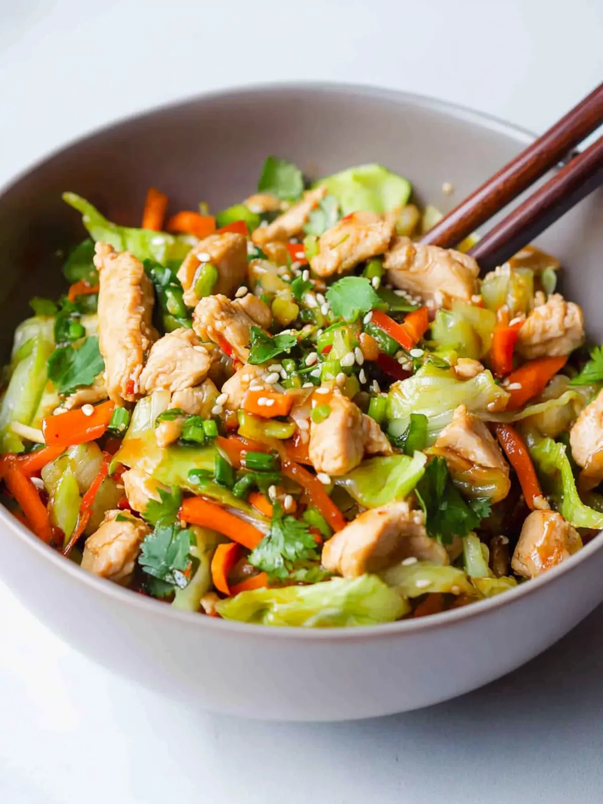 Healthy Egg Roll in a Bowl With Chicken for Quick Dinners 4 Healthy Egg Roll In A Bowl With Chicken